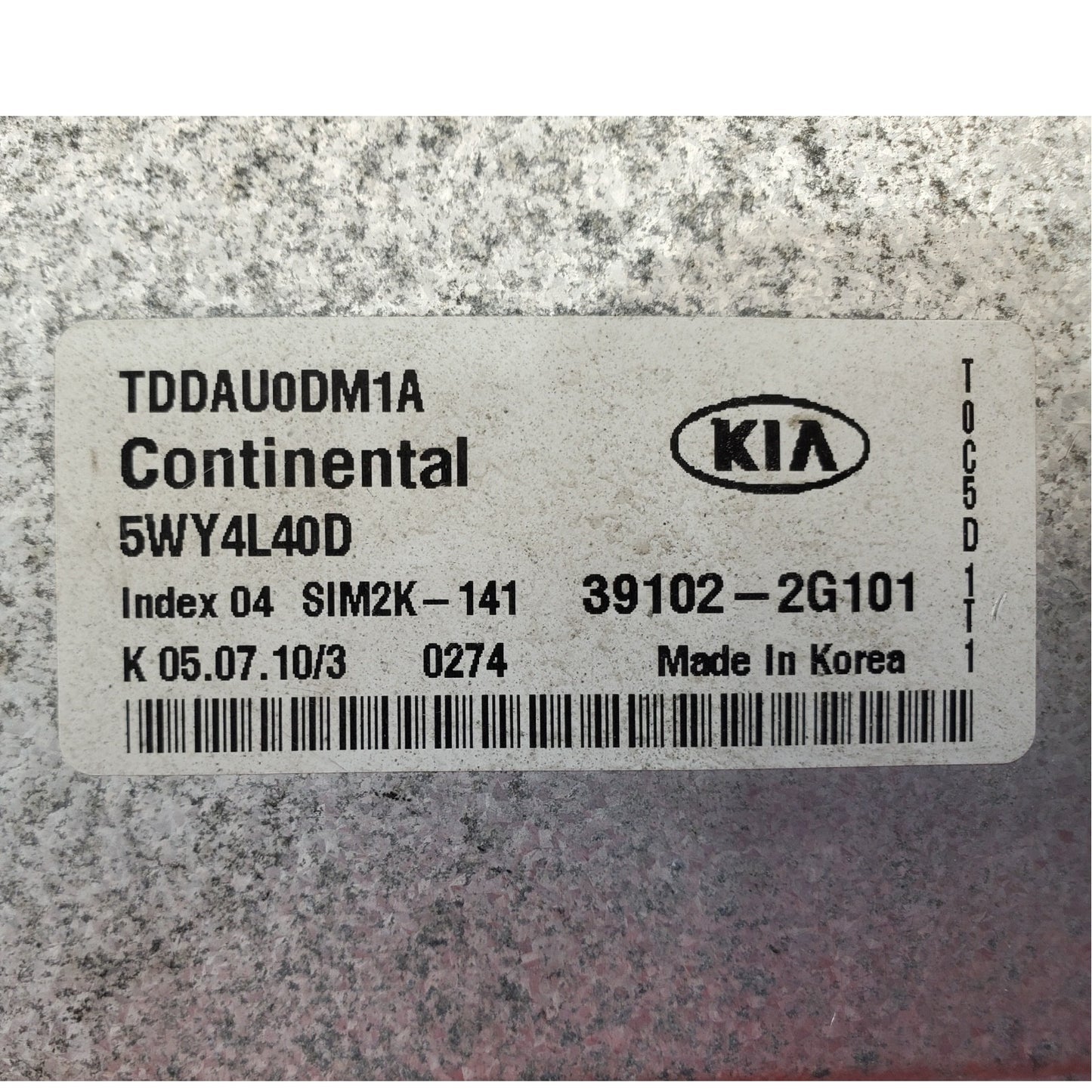 ENGINE COMPUTER KIA FORTE 2010 39102-2G101 2.0L AT PCM ECM ECU OEM