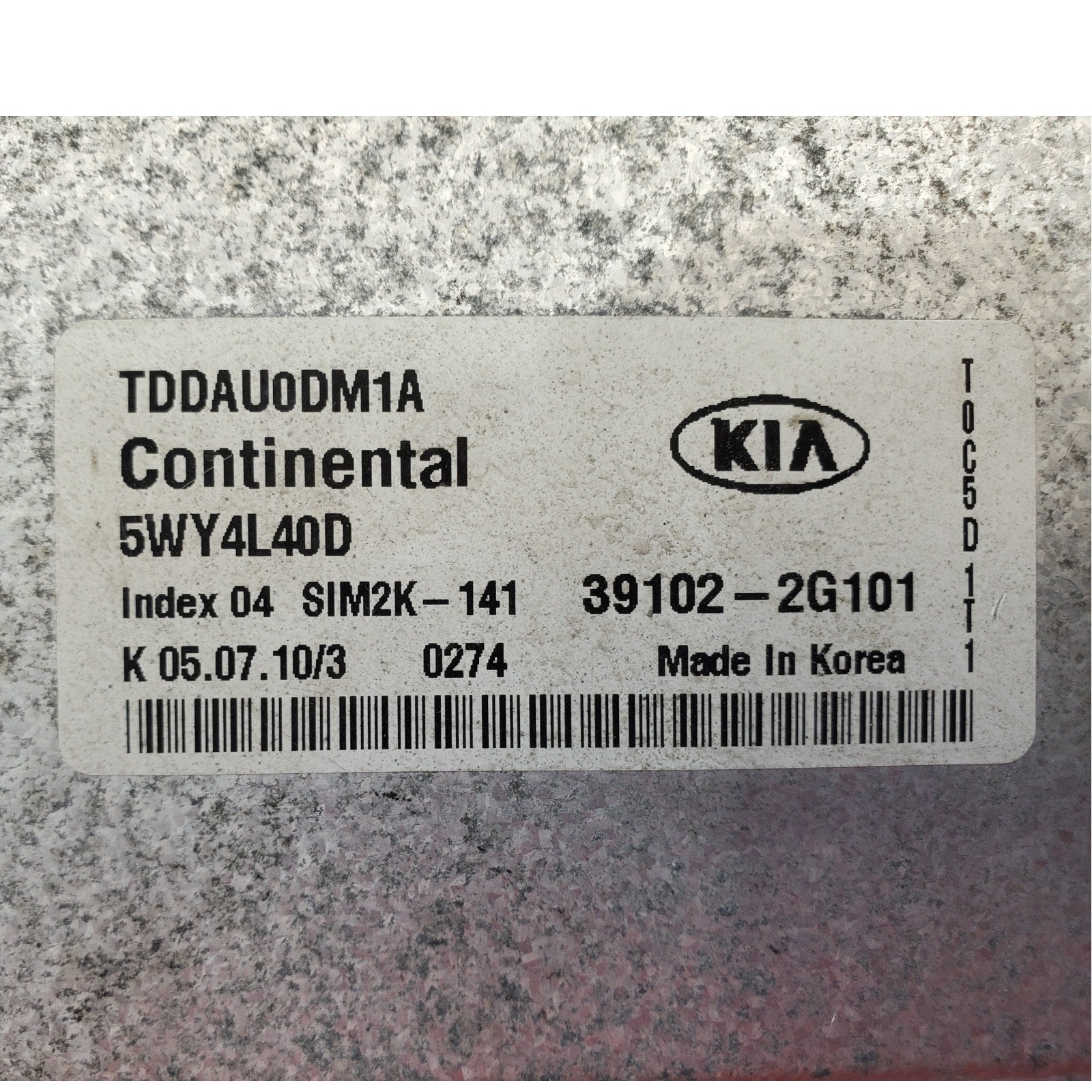 ENGINE COMPUTER KIA FORTE 2010 39102-2G101 2.0L AT PCM ECM ECU OEM