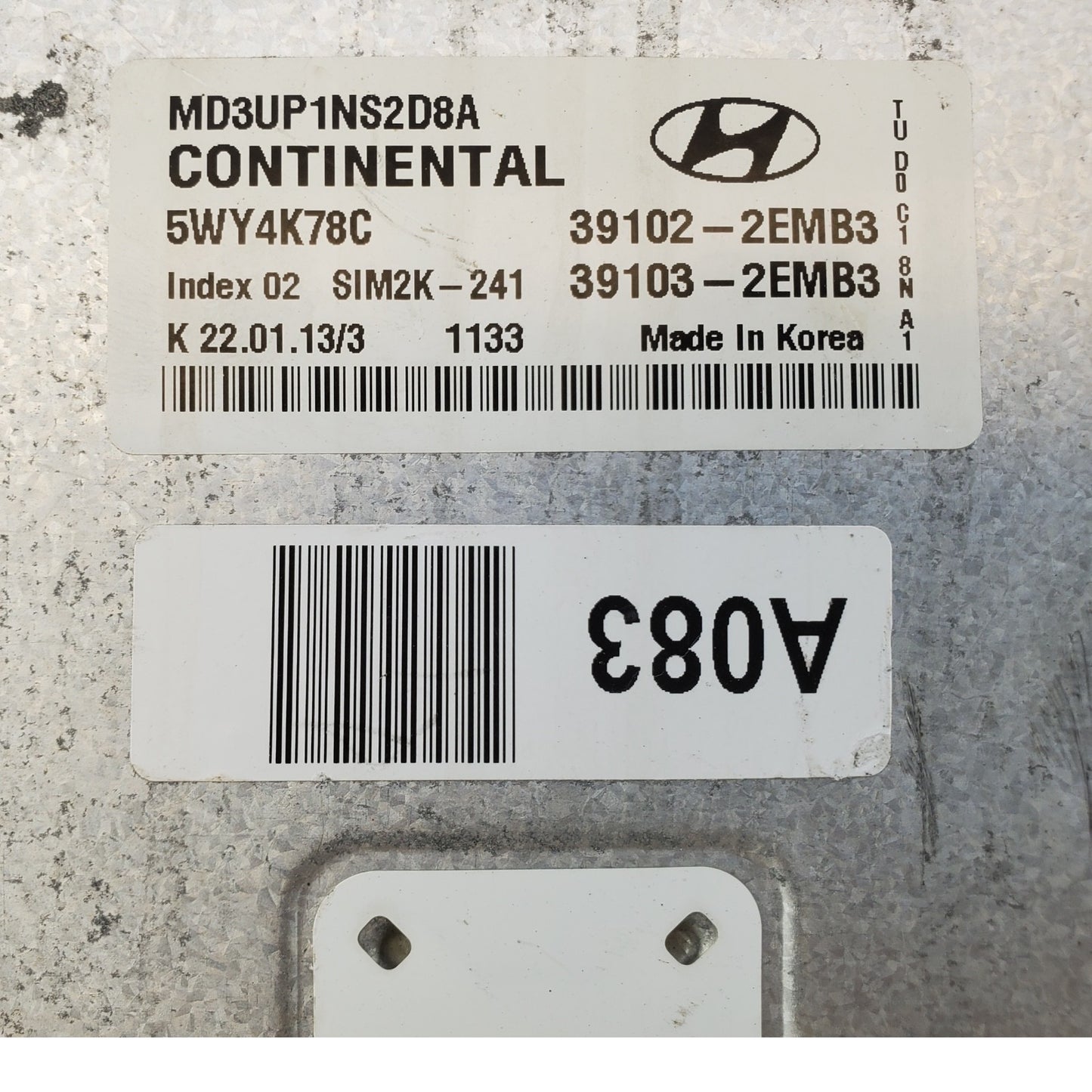 11 12 13 Hyundai Elantra 1.8 Engine Control Module Unit ECU ECM OEM 39102-2EMB3