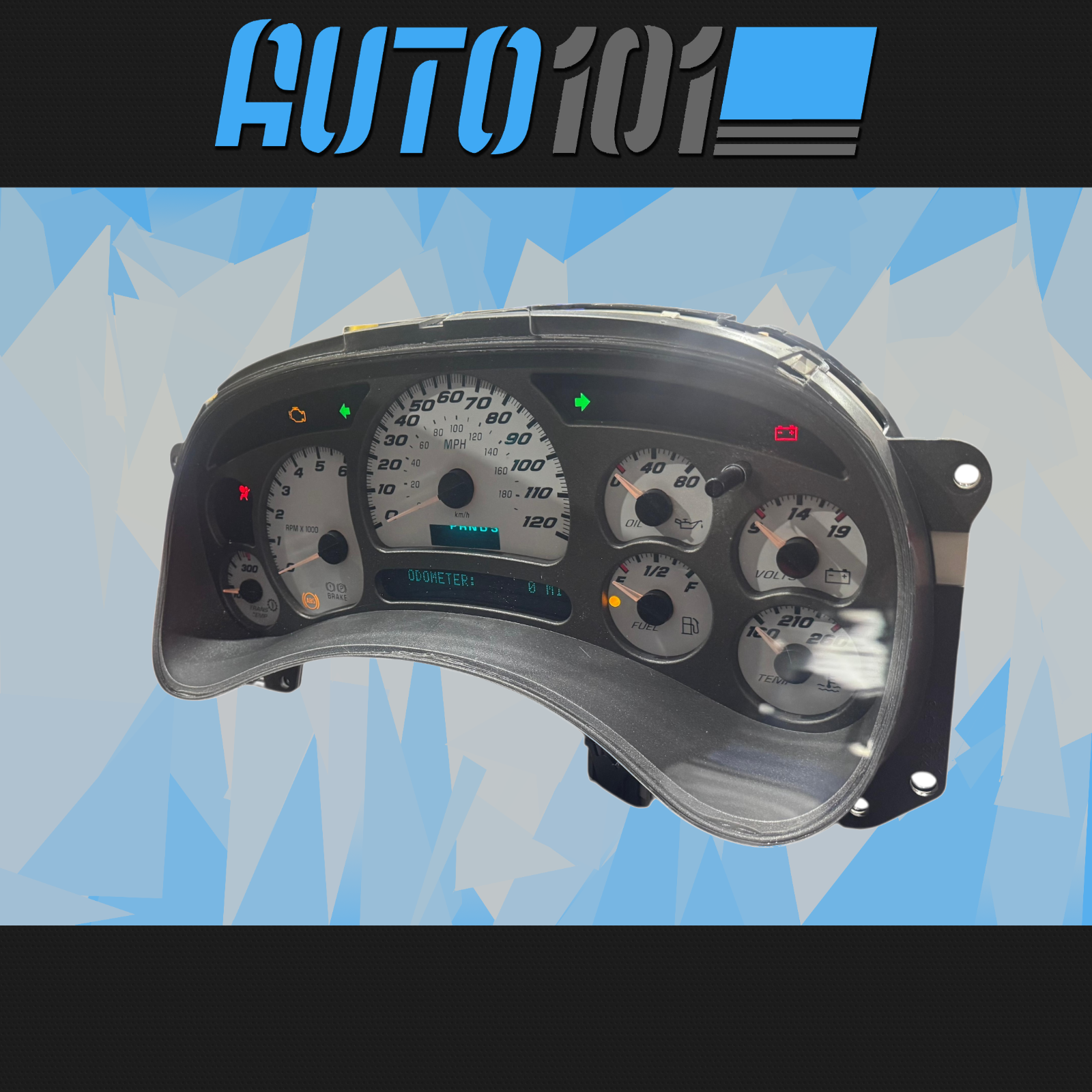03-05 GMC, Chevy Instrument Cluster  - Programmed Mileage GM