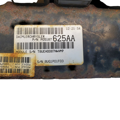 P05187625AA DODGE GRAND CARVAN 2007 Engine Control Unit ECU Module 9H4 782 B6