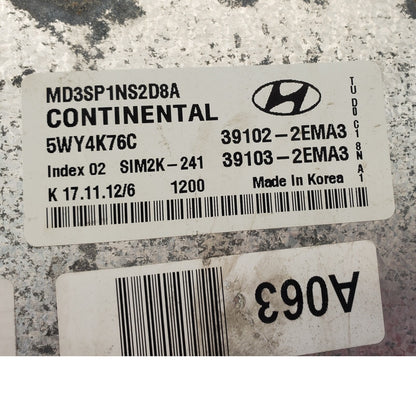 11-13 Hyundai Elantra 1.8L ECM Engine Computer Control Module ECU 39102-2EMA3