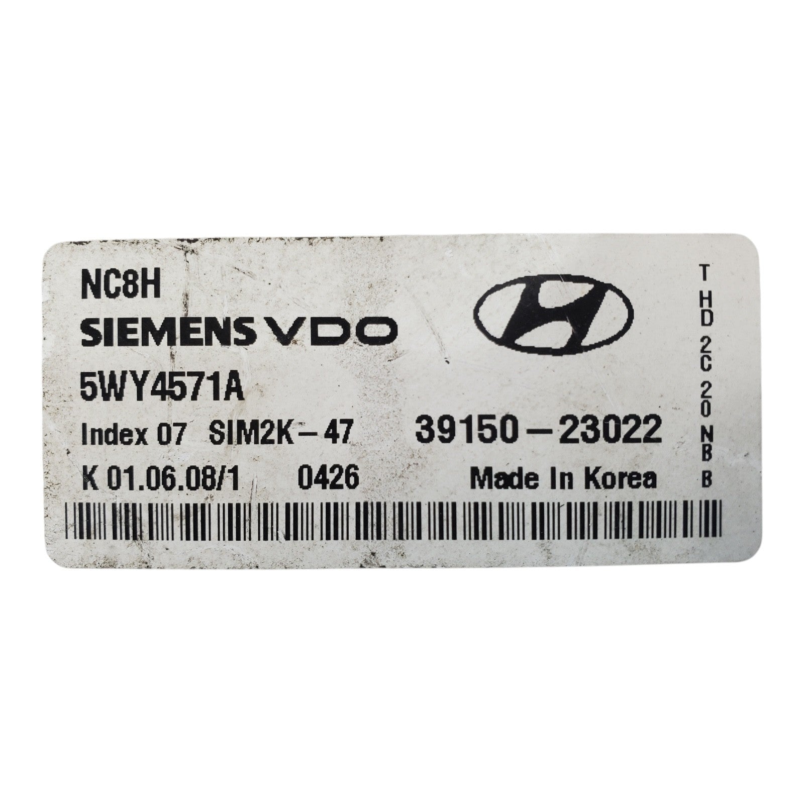 07 - 10 Hyundai Elantra 2.0L ECM Engine Control Module 39150-23022