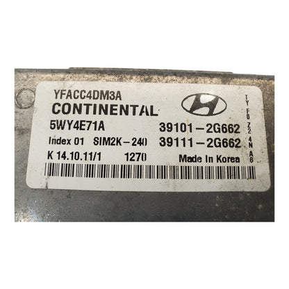 11-14 Hyundai Sonata 2.4L ECM Engine Computer Control Module 39101-2G662