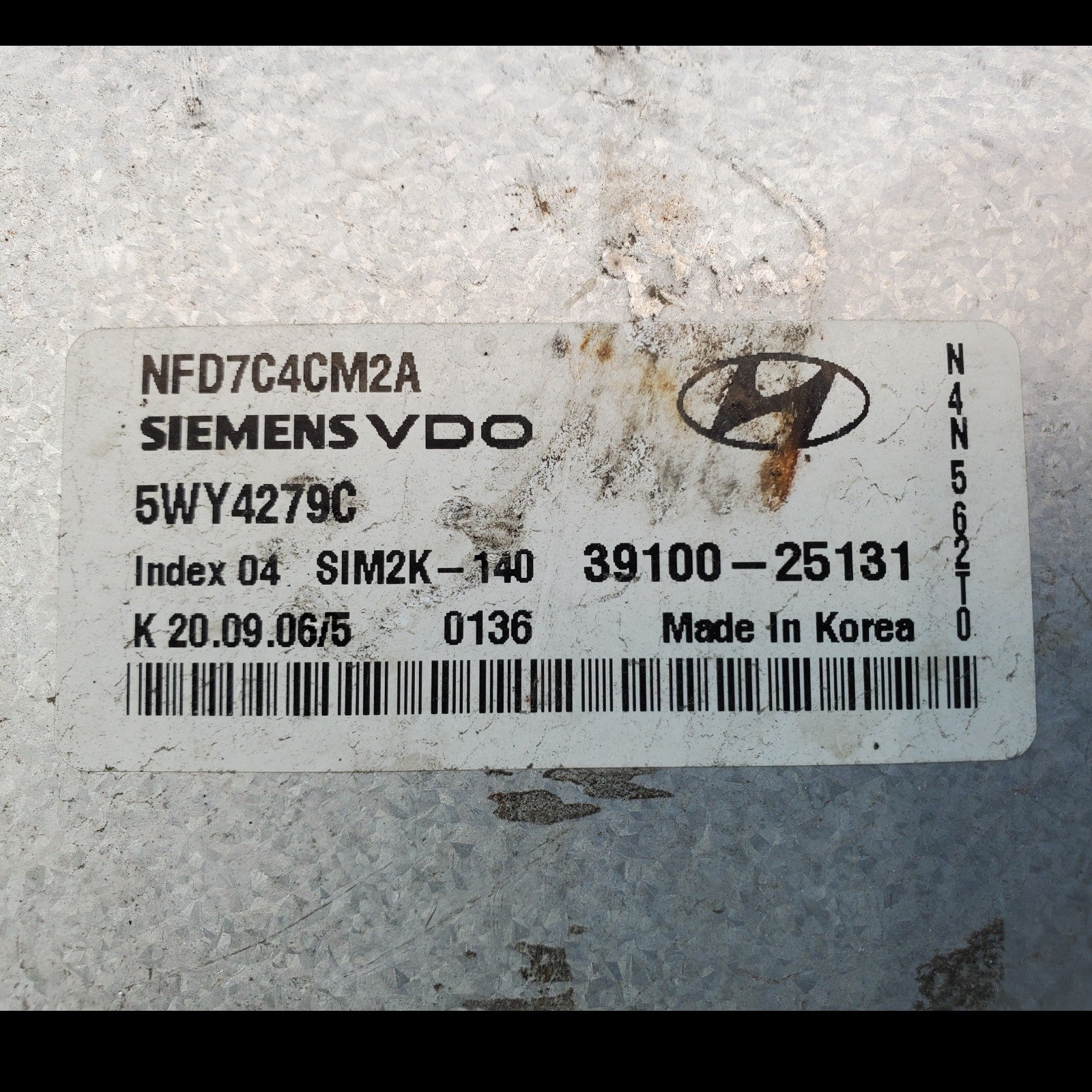 06-08 HYUNDAI SONATA COMPUTER BRAIN ENGINE CONTROL ECU ECM MODULE 39100-25131
