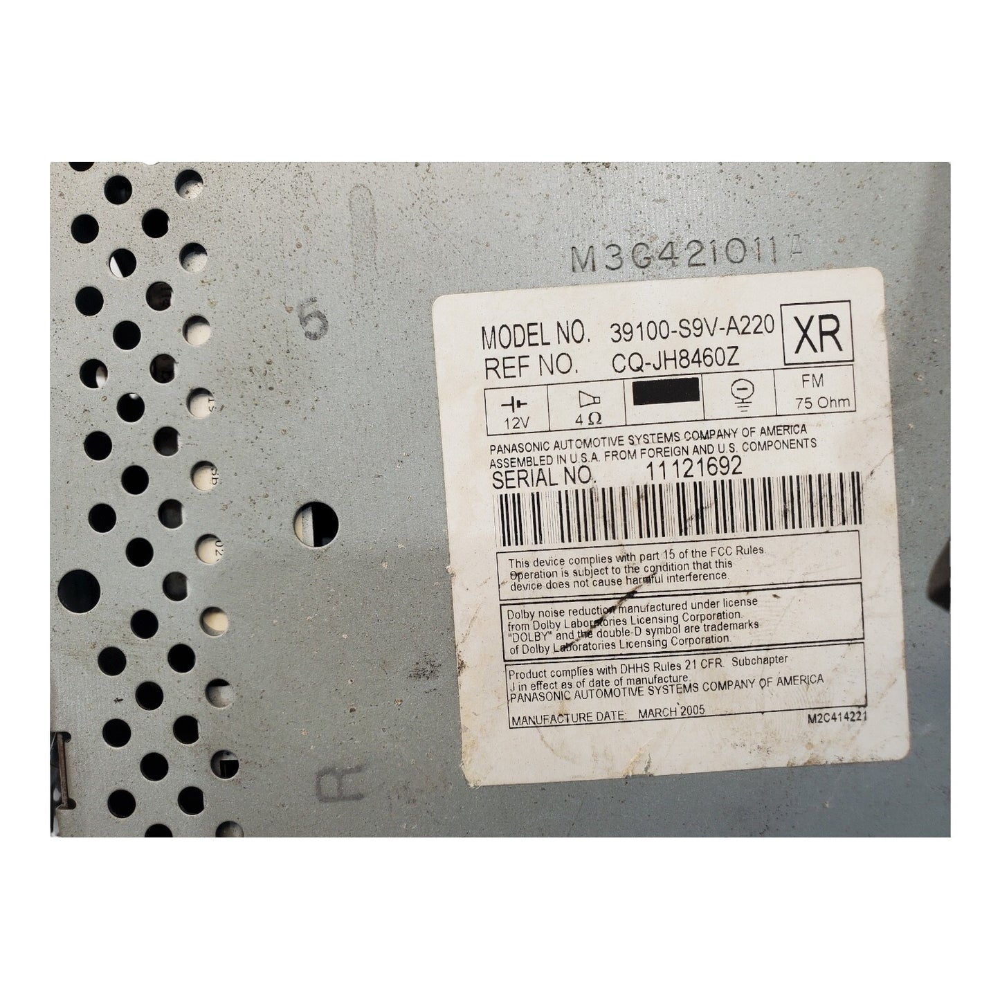 03 04 05 Honda Pilot Audio Equipment Radio AM-FM-CD-Cassette 39100-S9V-A220
