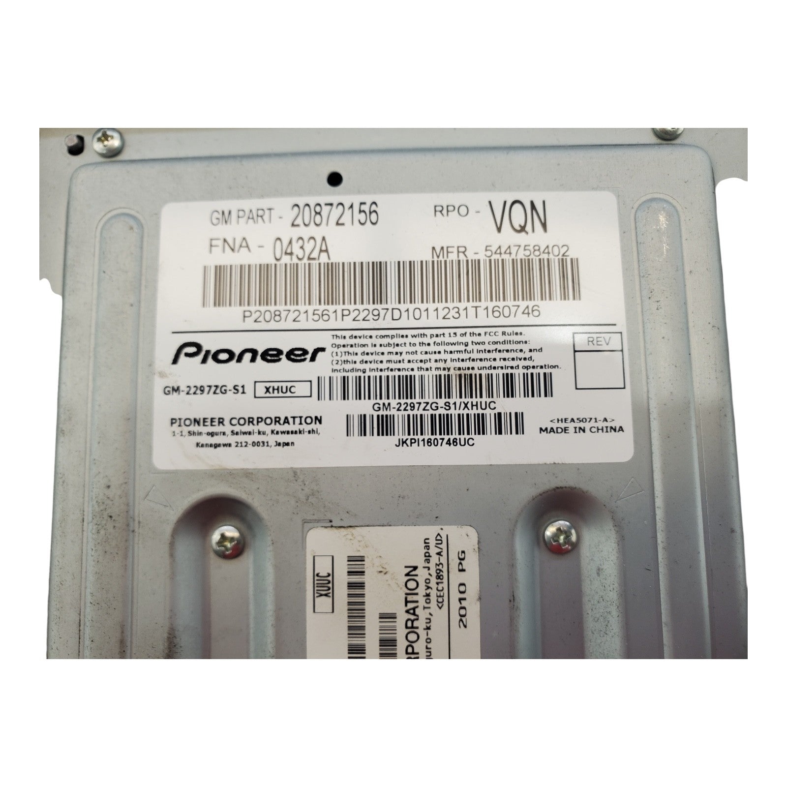 OEM Radio For Equinox Amplifier 20872156
