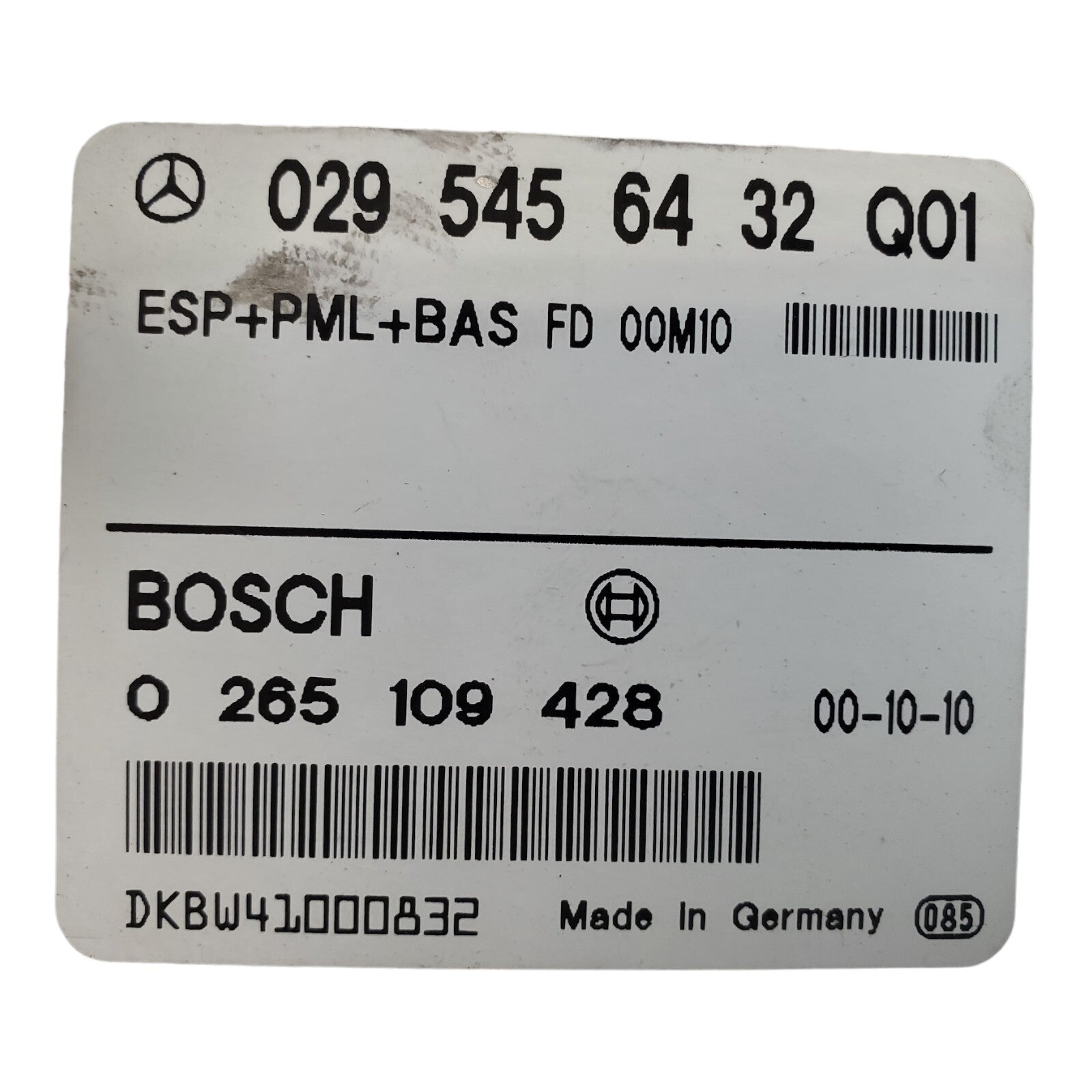✅ 01 Mercedes E320 ABS Control Module 029 545 64 32