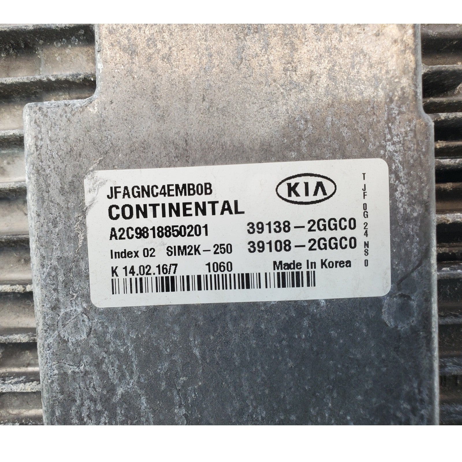 16-18 Kia Optima Engine Wiring Harness/W ECU ECM Computer OEM 39138-2GGCO