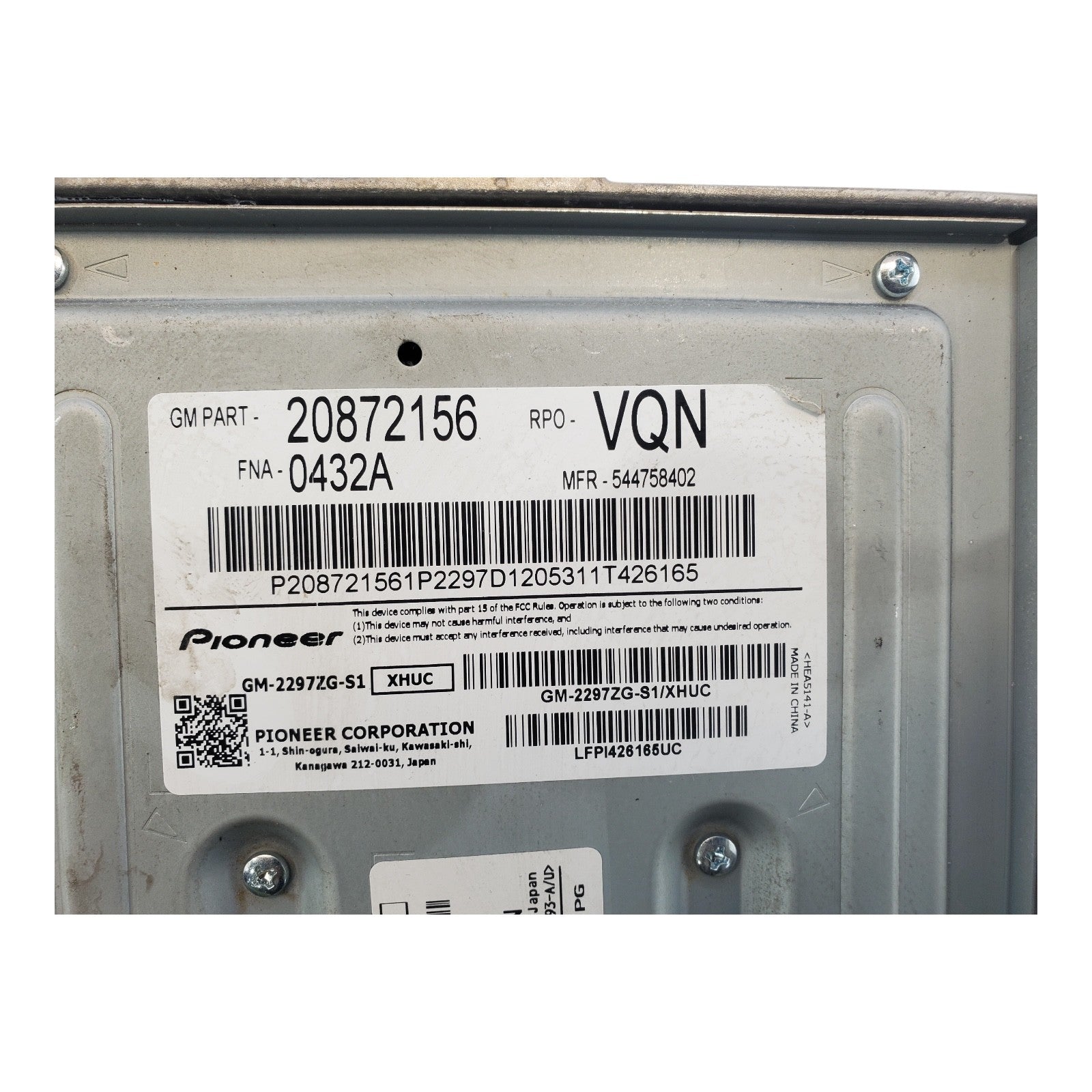 OEM Radio For Equinox Amplifier 20872156