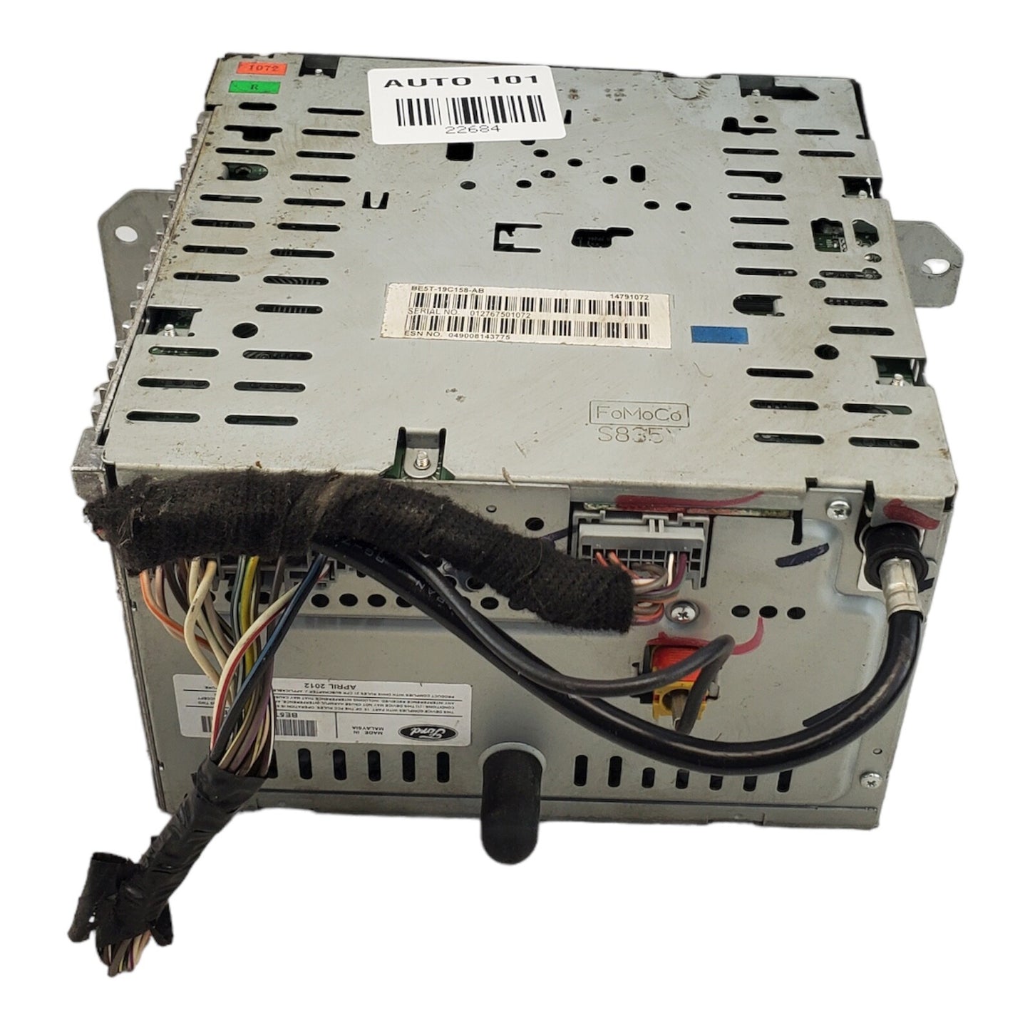 2011-12 Ford Fusion Milan AM FM MP3 Sat Ready w/ 6-Disc CD Player BE5T-19C158-AB