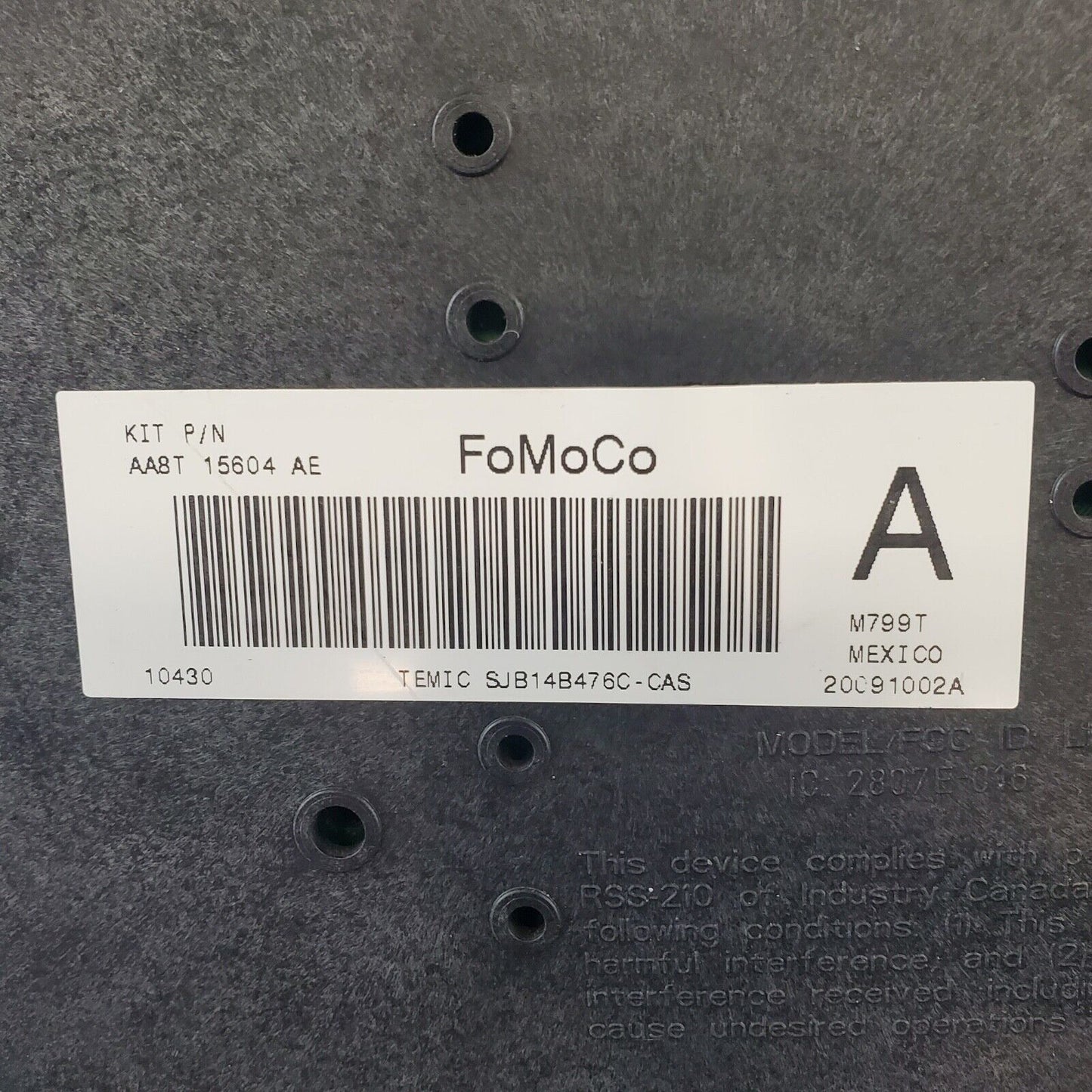 2010 FORD FLEX Multifunction Module Fuse Box AA8Т 15604 AE