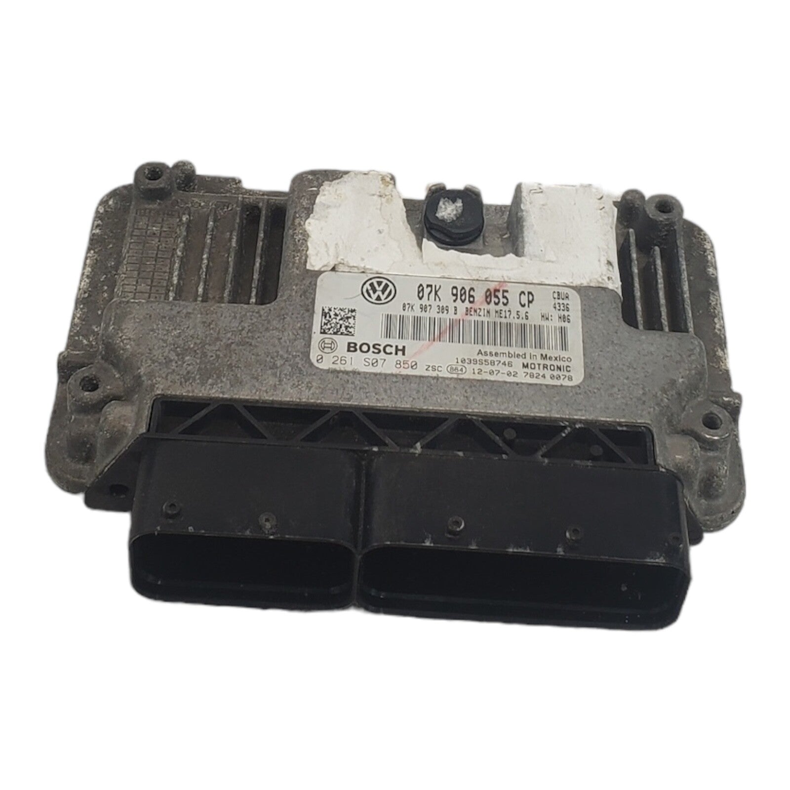 09 VW JETTA RABBIT 2.5L ECM ENGINE COMPUTER CONTROL MODULE 07K 906 055 M