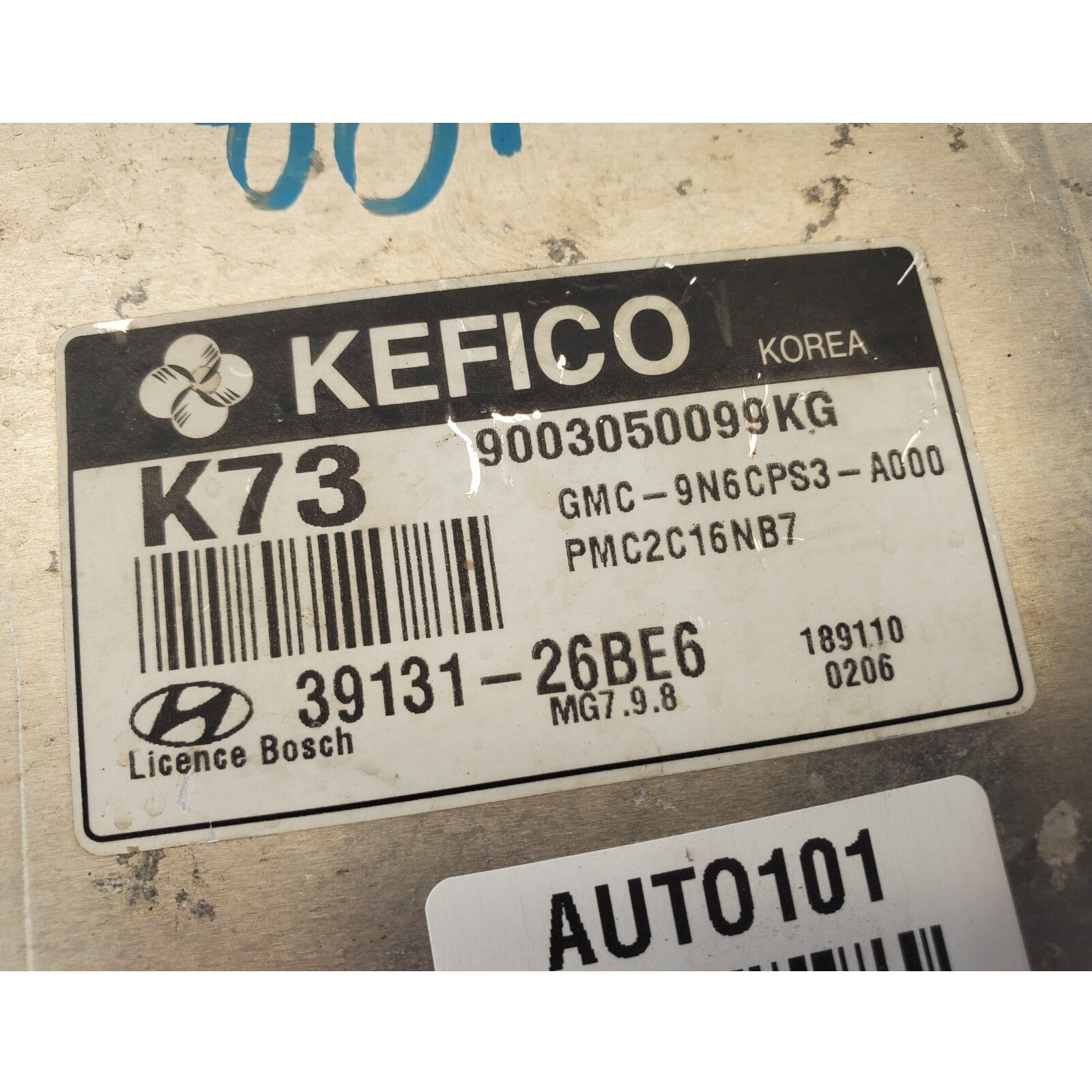 09 Hyundai Accent 1.6L Engine Computer Control Module Unit ECU ECM 39131-26BE6