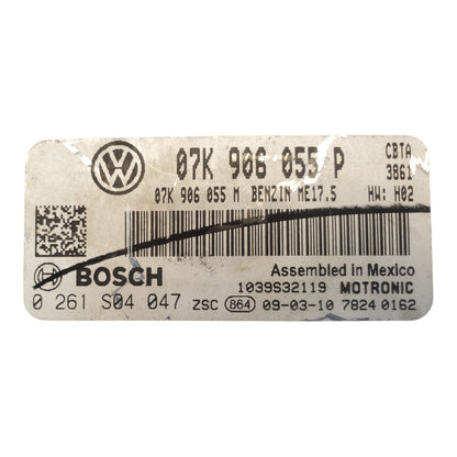 2009 VW VOLKSWAGEN JETTA RABBIT 2.5L Ecm ECU Engine Control Module 07K906055P