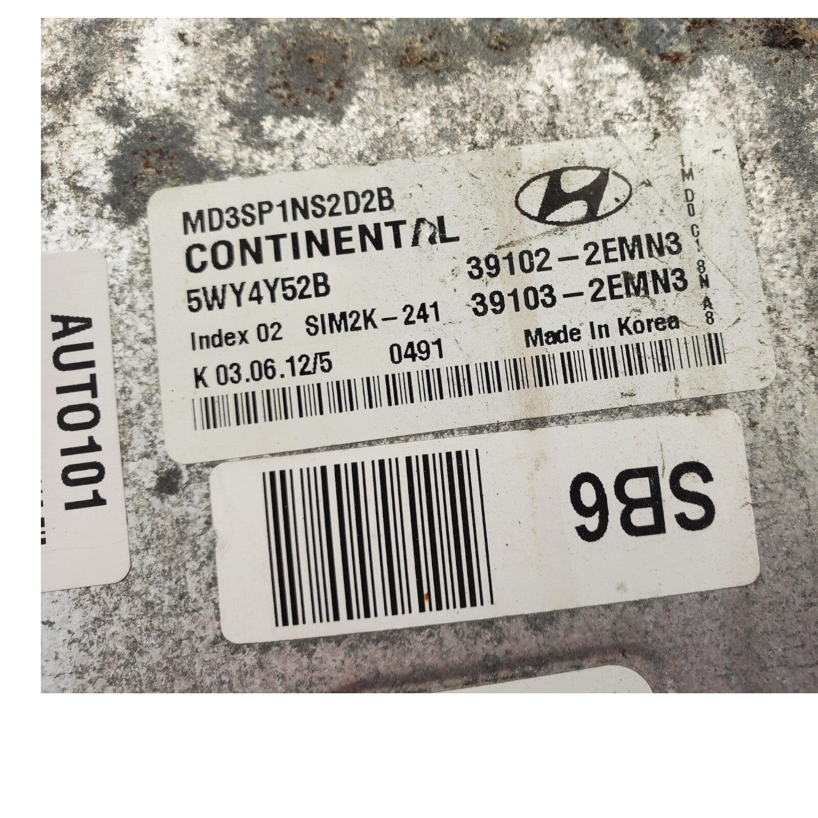 11-13 Hyundai Elantra 39103-2EMN3 Computer Brain Engine Control ECU ECM Module