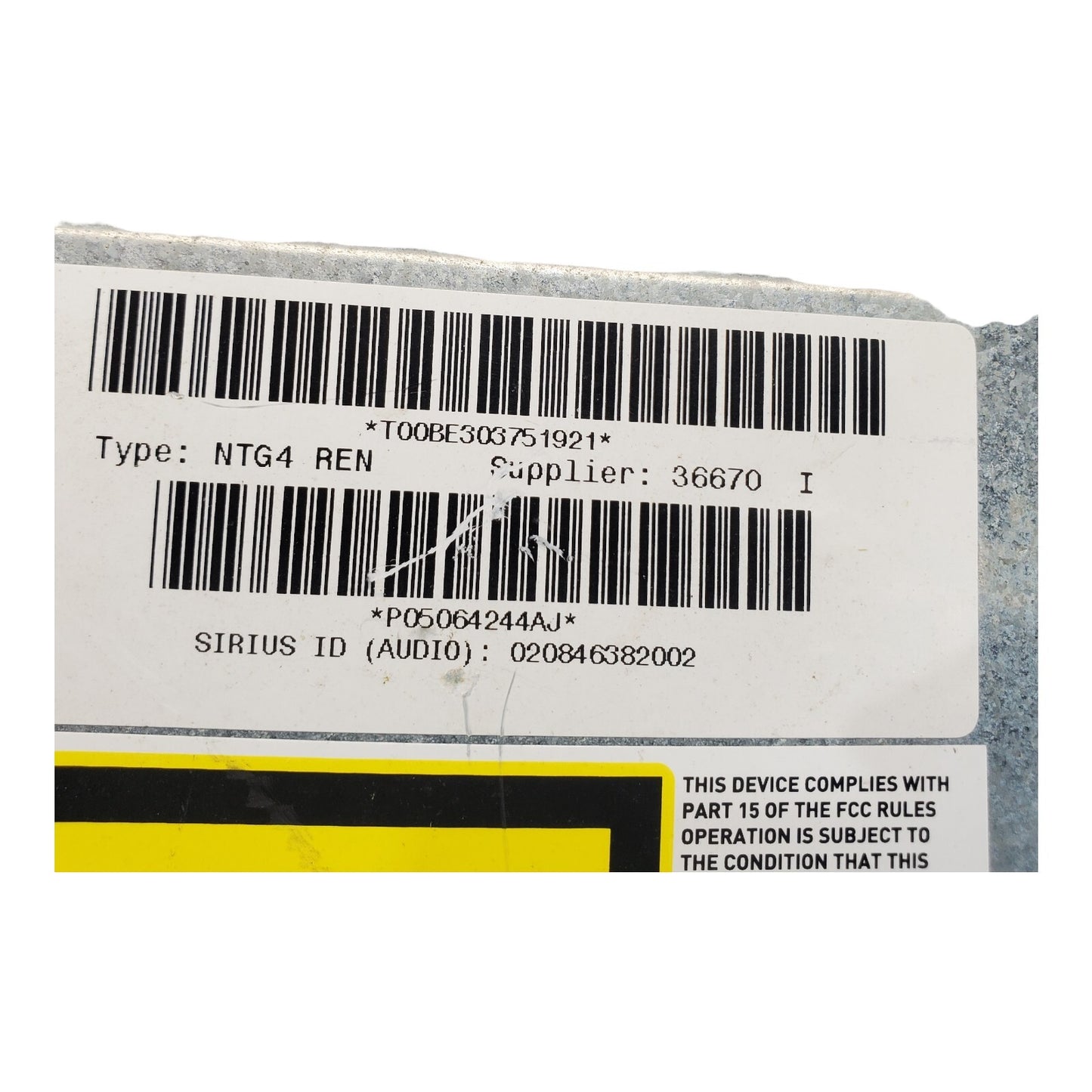 ✅RADIO RECEIVER TOOBE303751921 2DR-CONV AS SEEN OEM AS SEEN CHRYSLER 200 2011