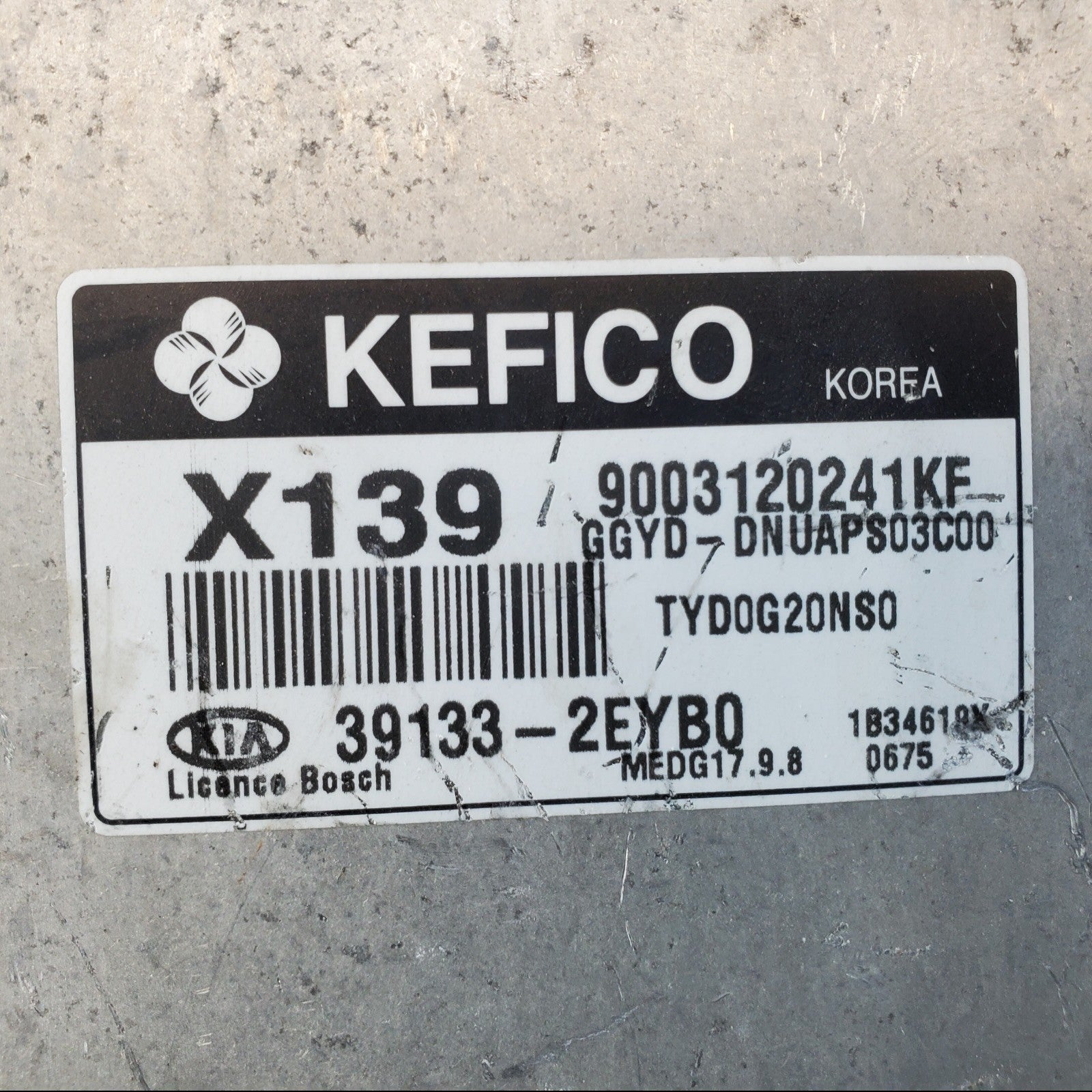 Engine ECM Control Module 2.0L Fits 14 FORTE 39133-2EYB0 391332EYB0