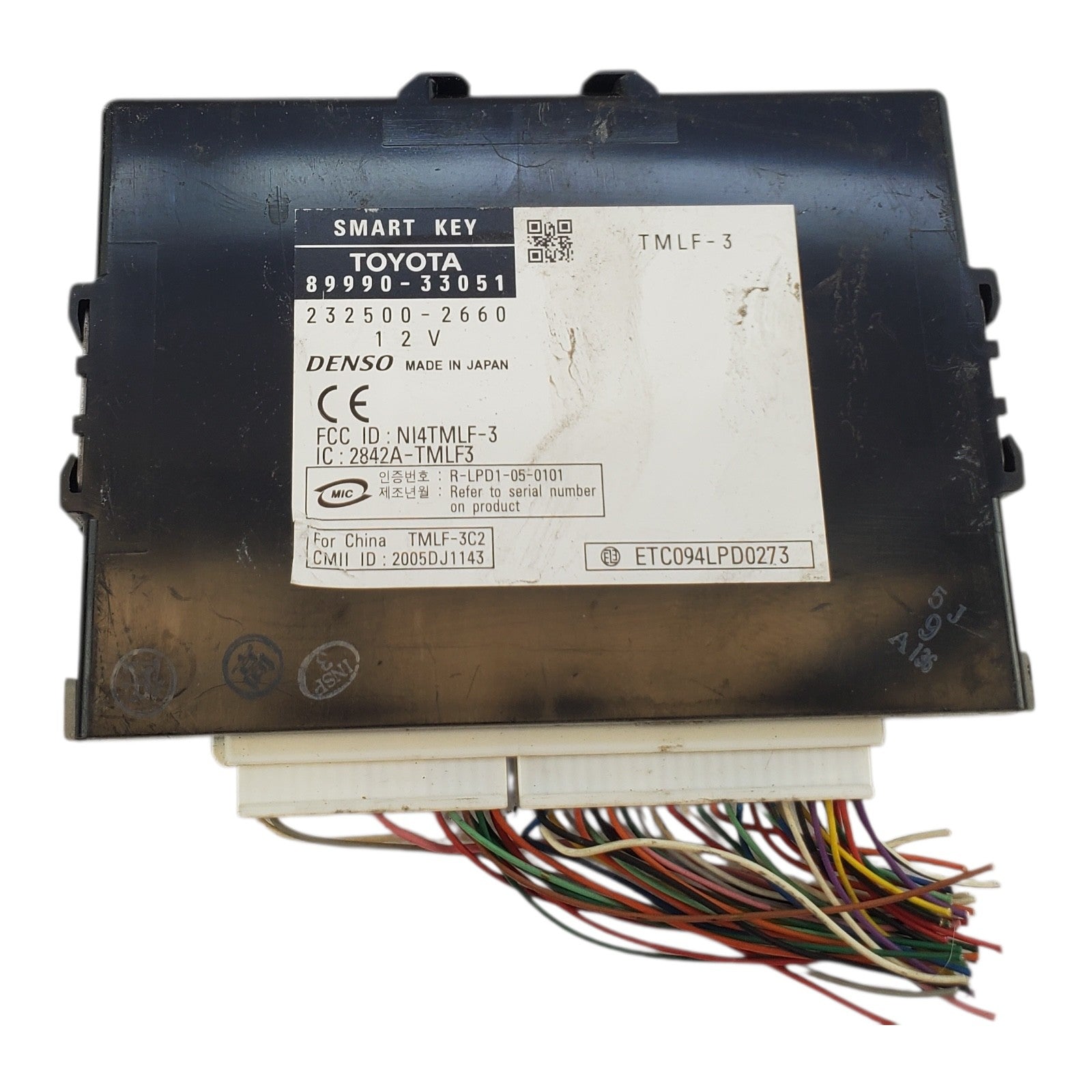2007 - 2008 Lexus ES350 Theft-locking Left Hand Dash SmartKey Module 89990-33051