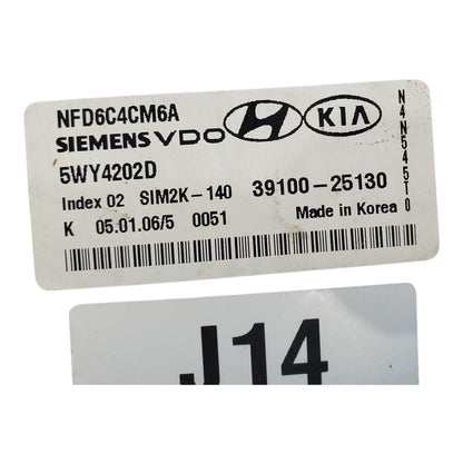 ✅ 06-08 Hyundai Sonata 2.4L Engine Control Module ECM Computer 39100-25130