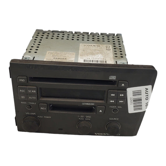 01-05 Volvo S60 S70 Series AM FM Cassette w Single CD Player HU-613 9452058-1