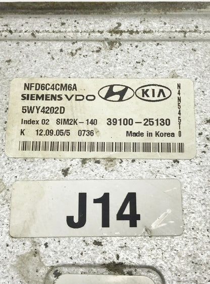 ✅ 06-08 Hyundai Sonata 2.4L Engine Control Module ECM Computer 39100-25130