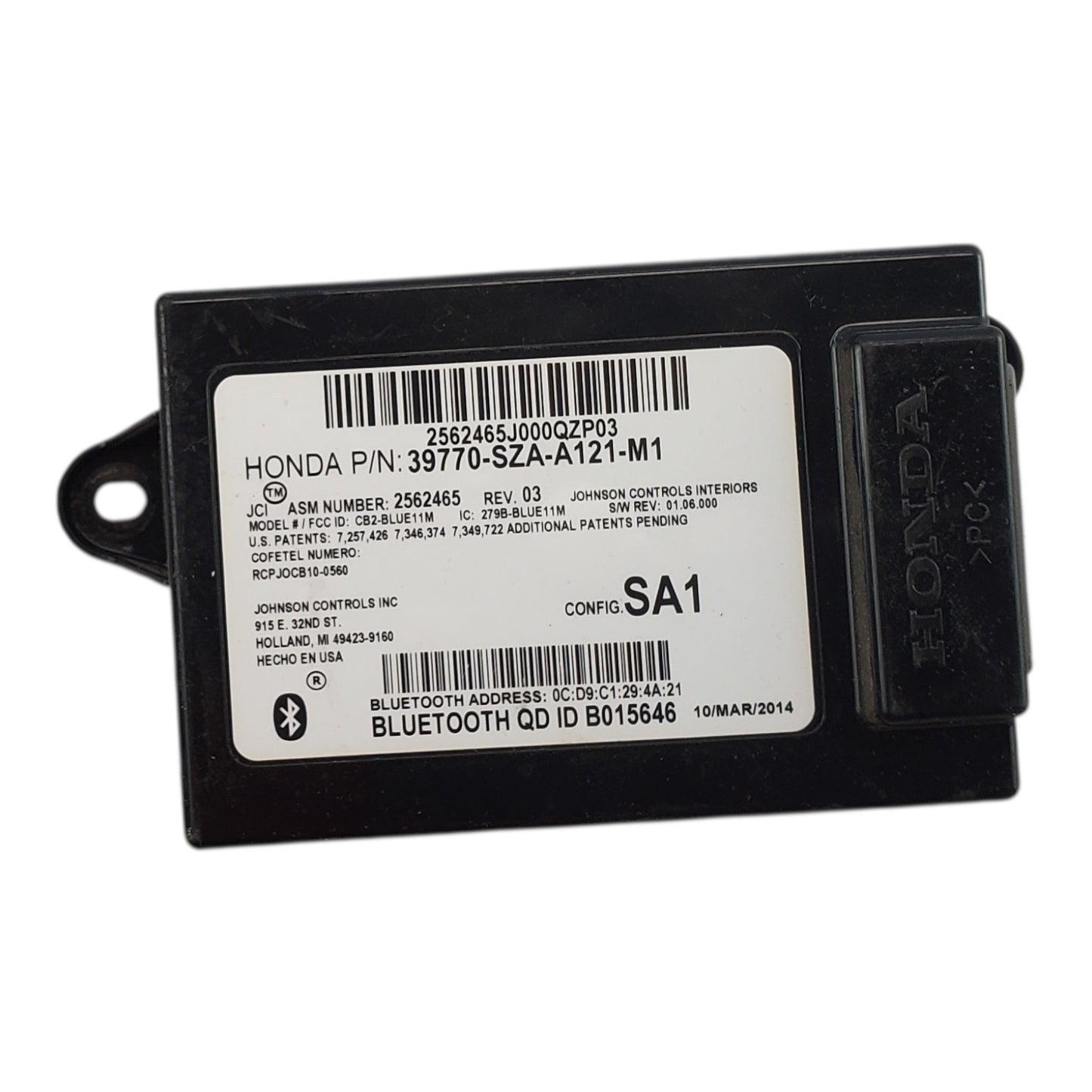 CONTROL Bluetooth communication MODULE 39770-SZA-A121-M1 2012-2015 HONDA