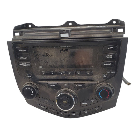 03-07 Honda Accord AM FM 6 Disc CD Player Radio 39175-SDN-A120-M2