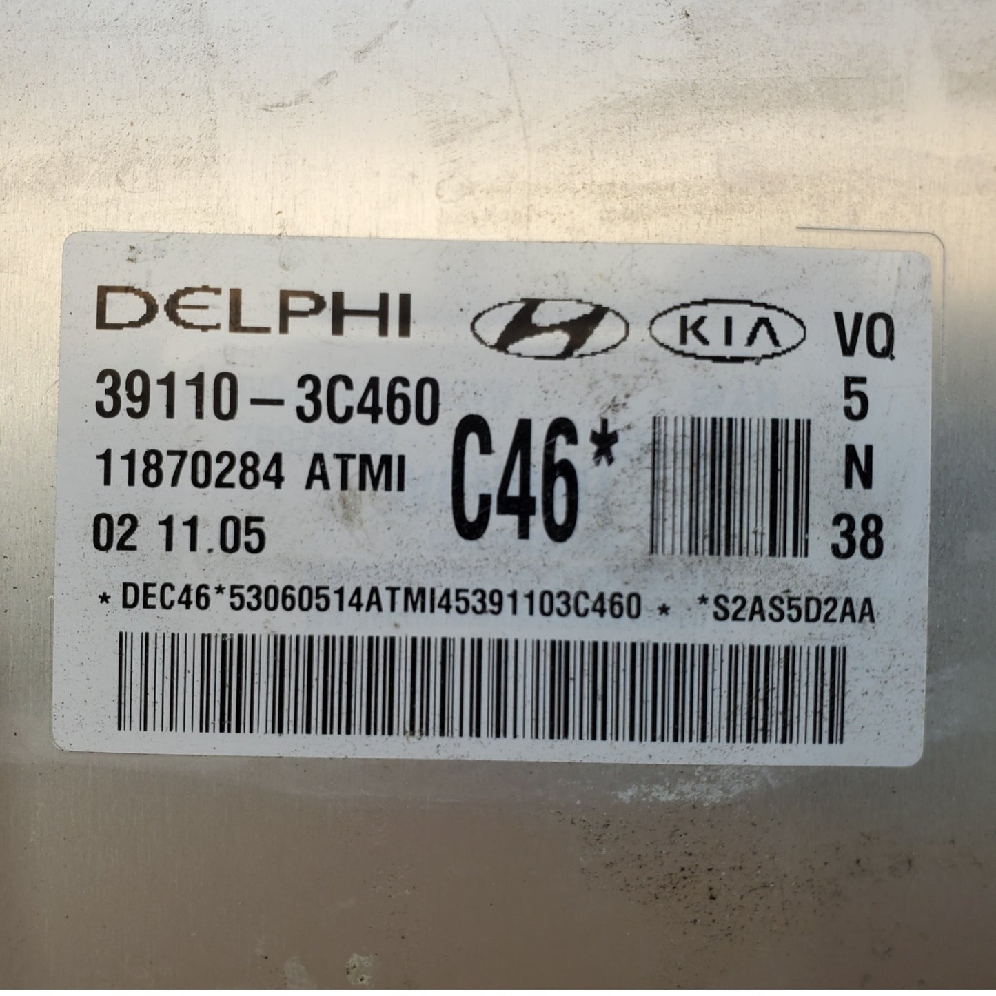 2006 2007 Kia Sedona 3.8L Engine Computer ECU Module P/N 39110-3C460 11870341