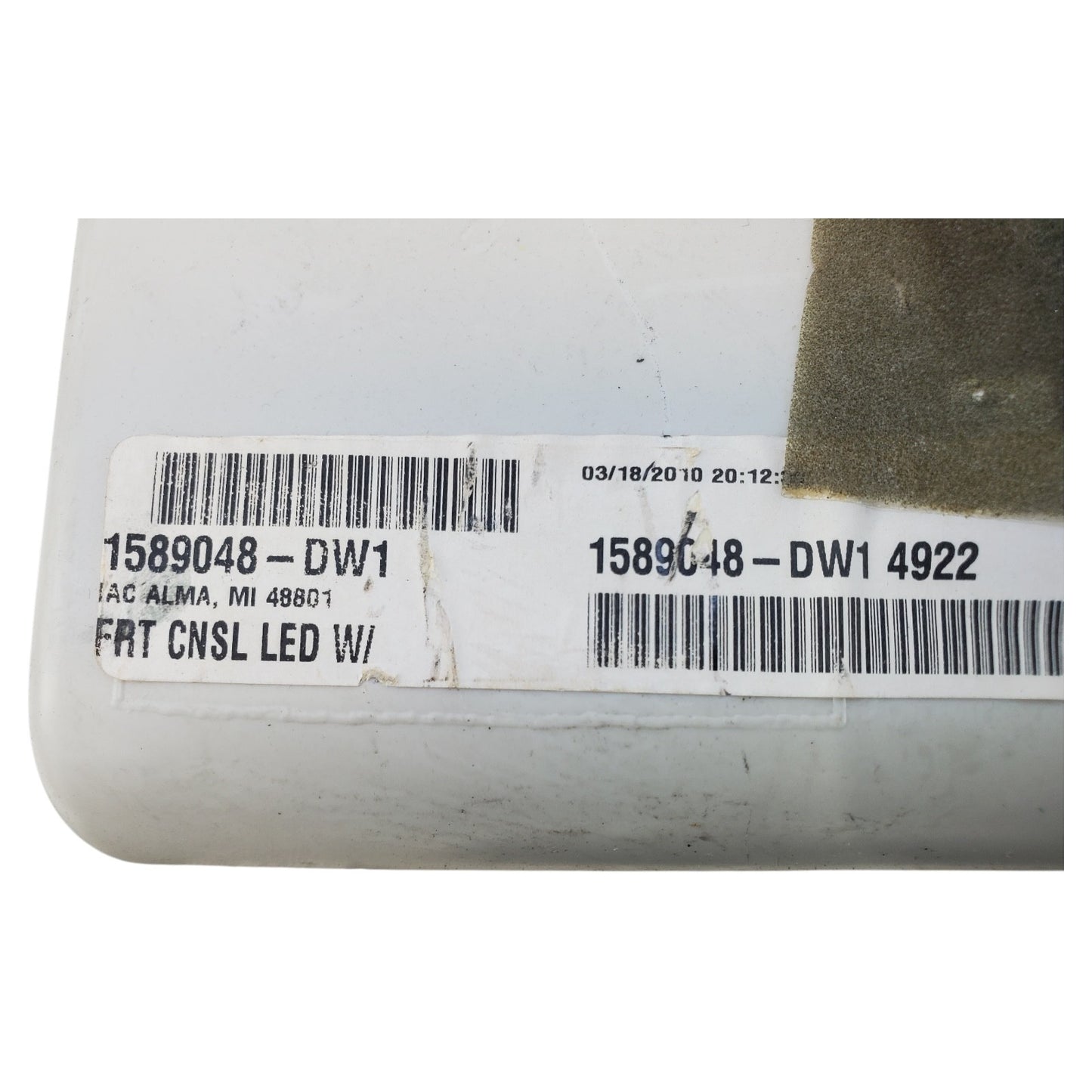 2008-2010 Chrysler Town & Country Grand Caravan Overhead Console 1589048-DW1