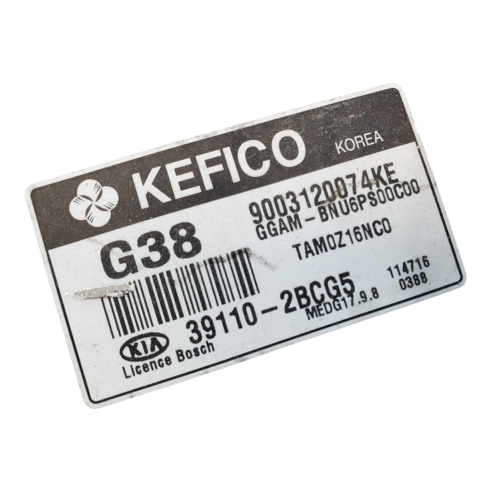12 13 Kia Soul 1.6L 39110-2BCG5 Computer Brain Engine Control ECU ECM EBX Module