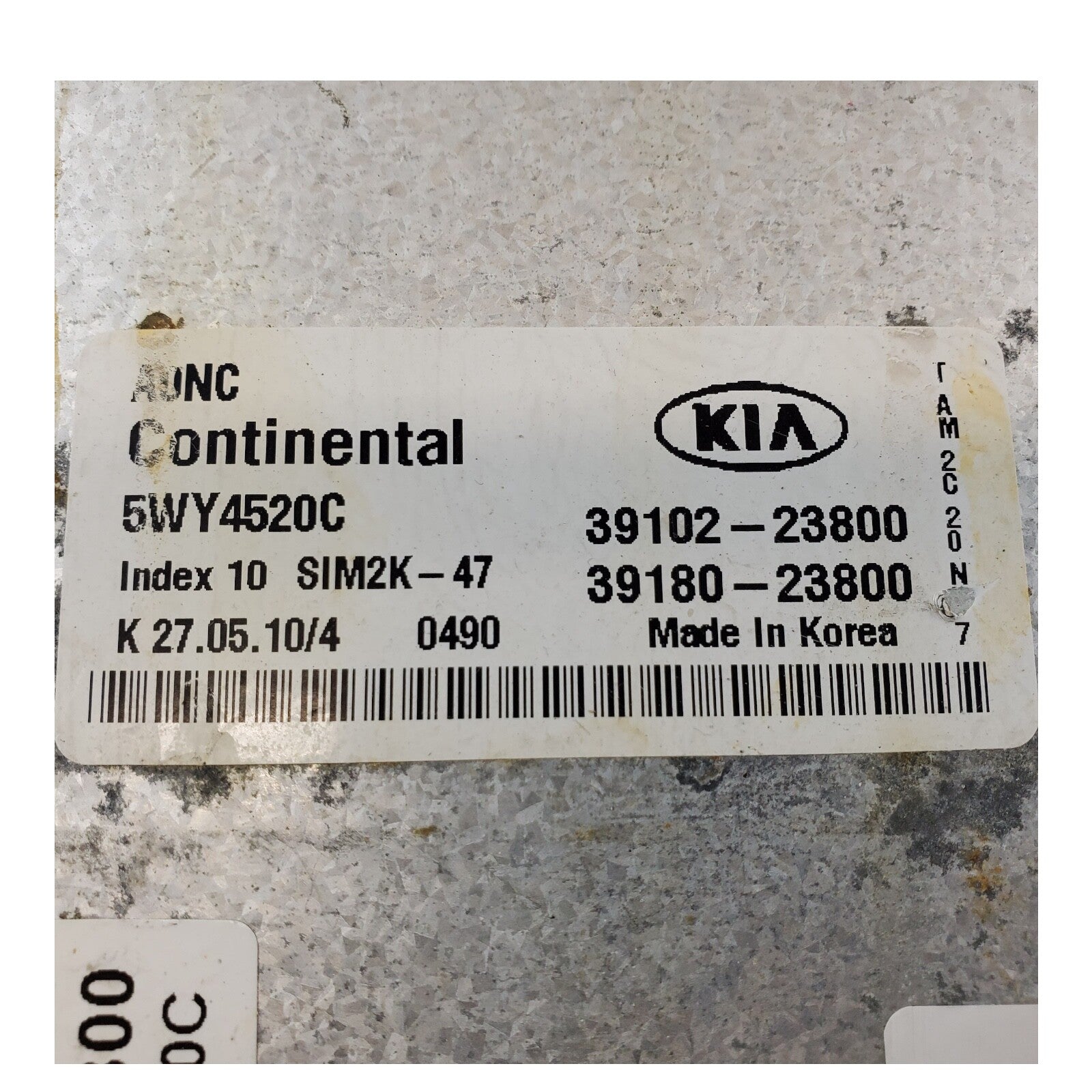 2010 2011 Kia Soul ECU 39102-23800