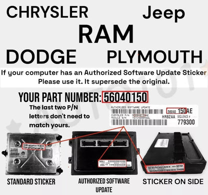 VIN Programmed 2004 Wrangler 4.0L Engine Computer MT 56044421 Plug&Play
