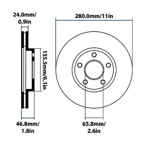 2007-2010 Chevrolet/Pontiac Cobalt/G5 Front Disc Brake Rotor