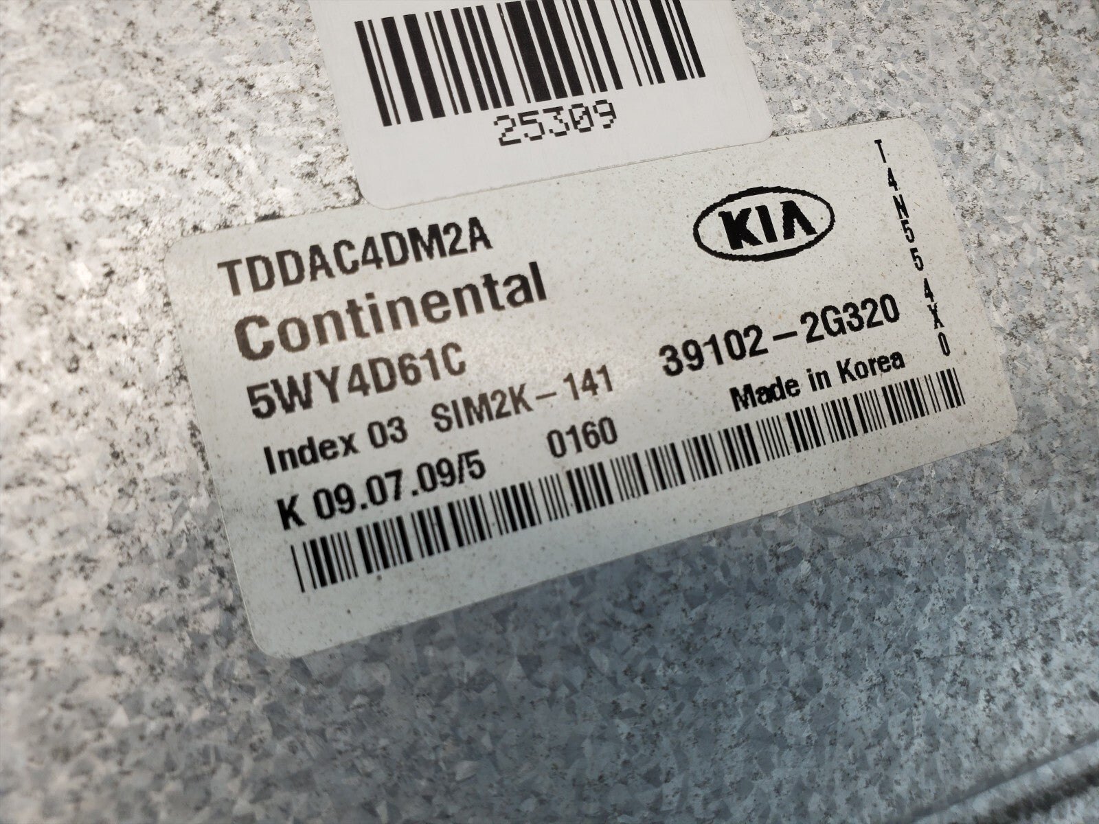 10 KIA FORTE  Engine ECM Control Module 909 12K1 B1 391022G320