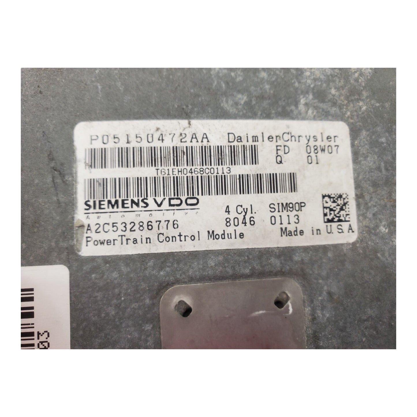 08 Sebring Avenger 2.4L ECU ECM Engine Control Module 05187232AD