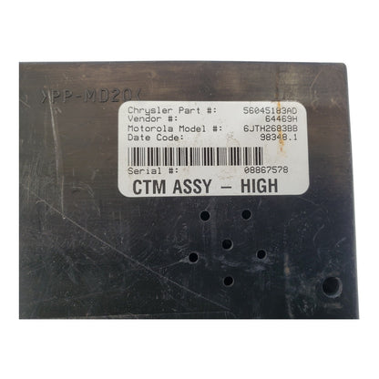 99 Dodge RAM BCM CTM Central Timing Alarm Body Control Module 56045183AD
