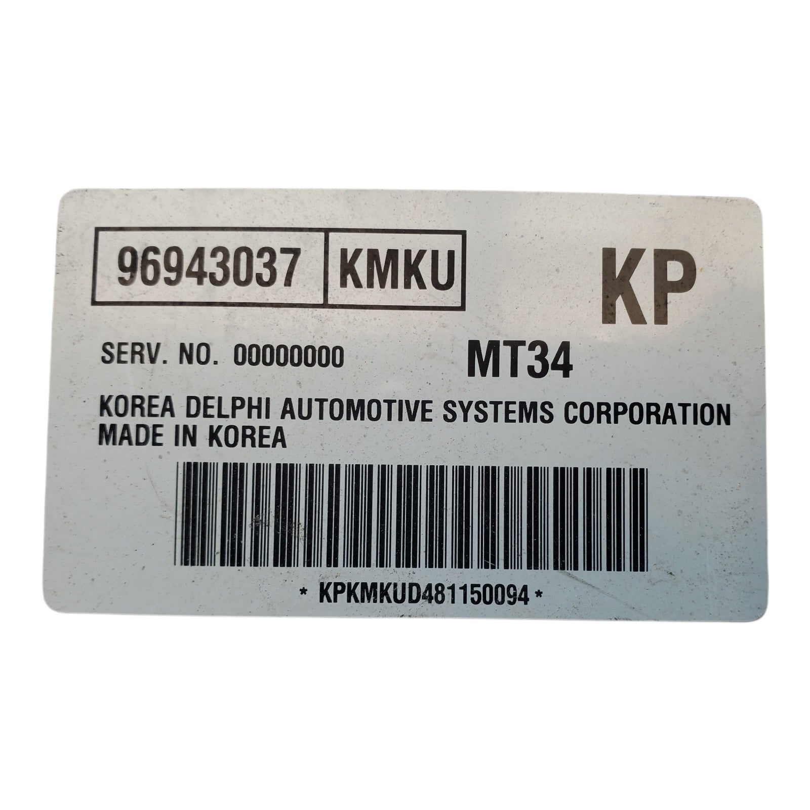2008 08 Chevrolet Aveo 96943037 Engine Control Module Unit Ecm KMKU