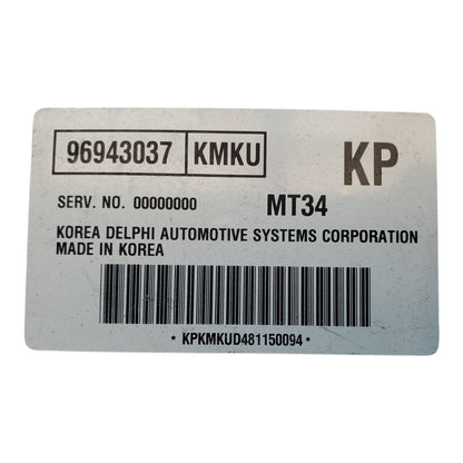 2008 08 Chevrolet Aveo 96943037 Engine Control Module Unit Ecm KMKU
