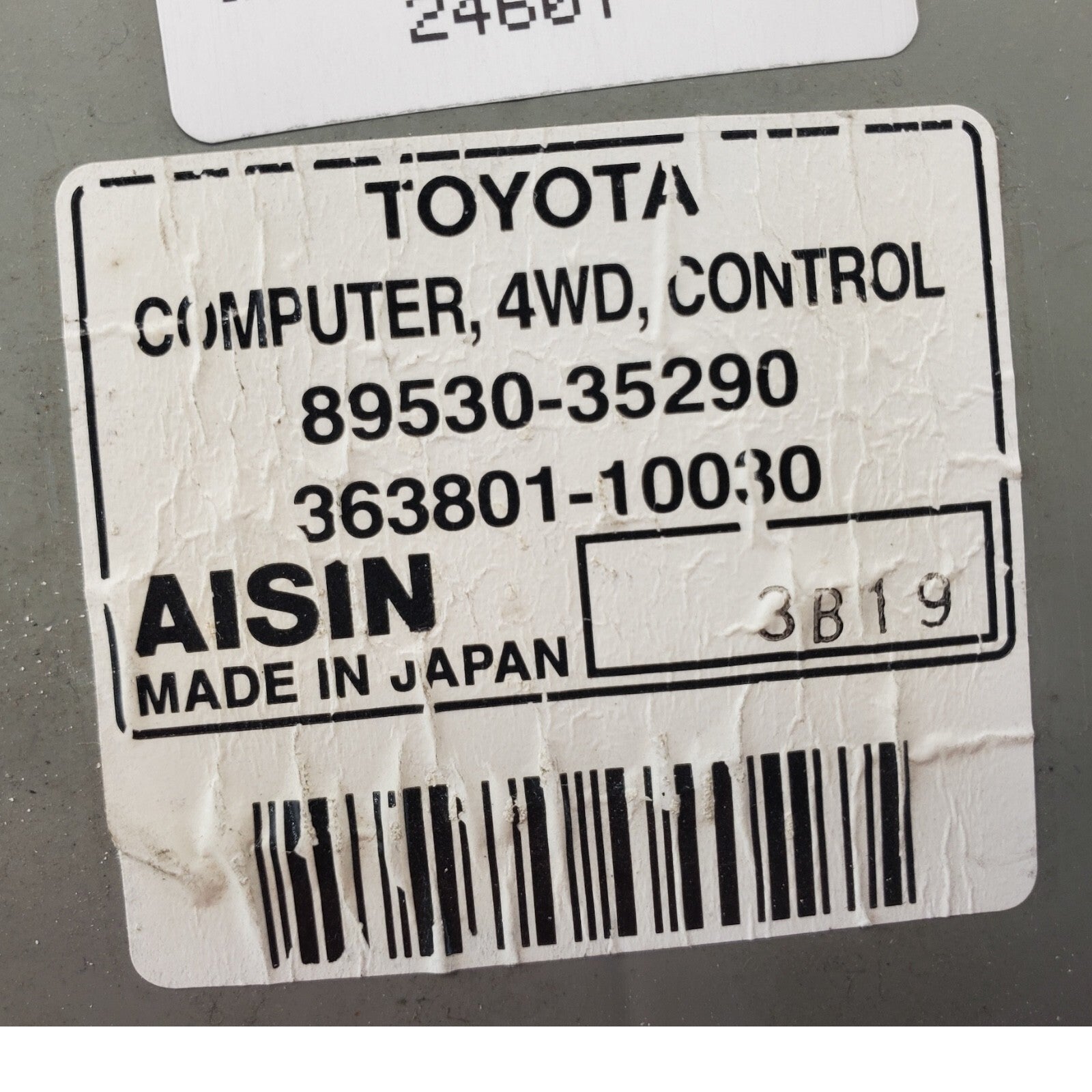 TOYOTA 4RUNNER transfer case 4x4 control module 89530-35290