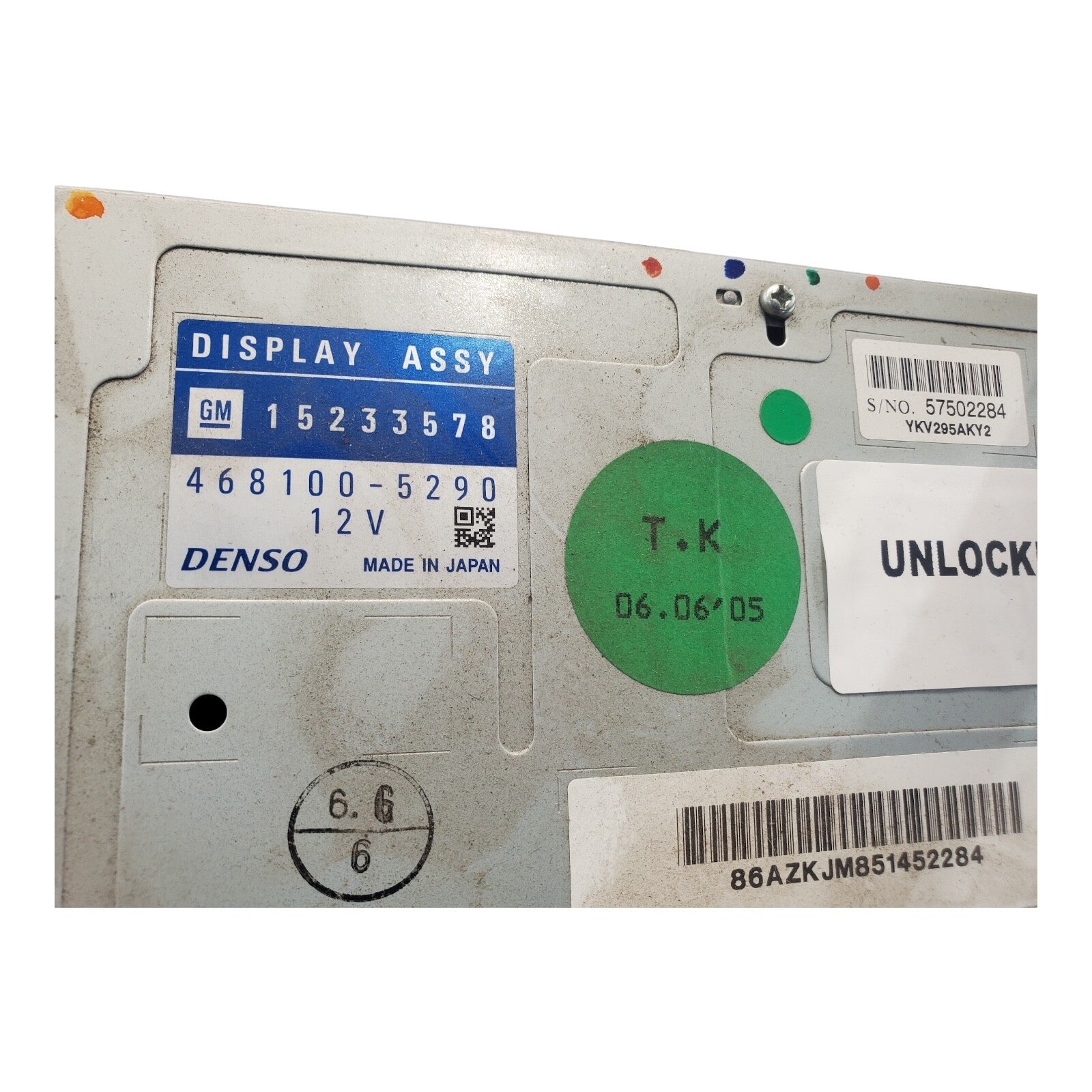 05-07 Cadillac STS Radio Navigation CD DVD Player Receiver  15233578 UNLOCKED
