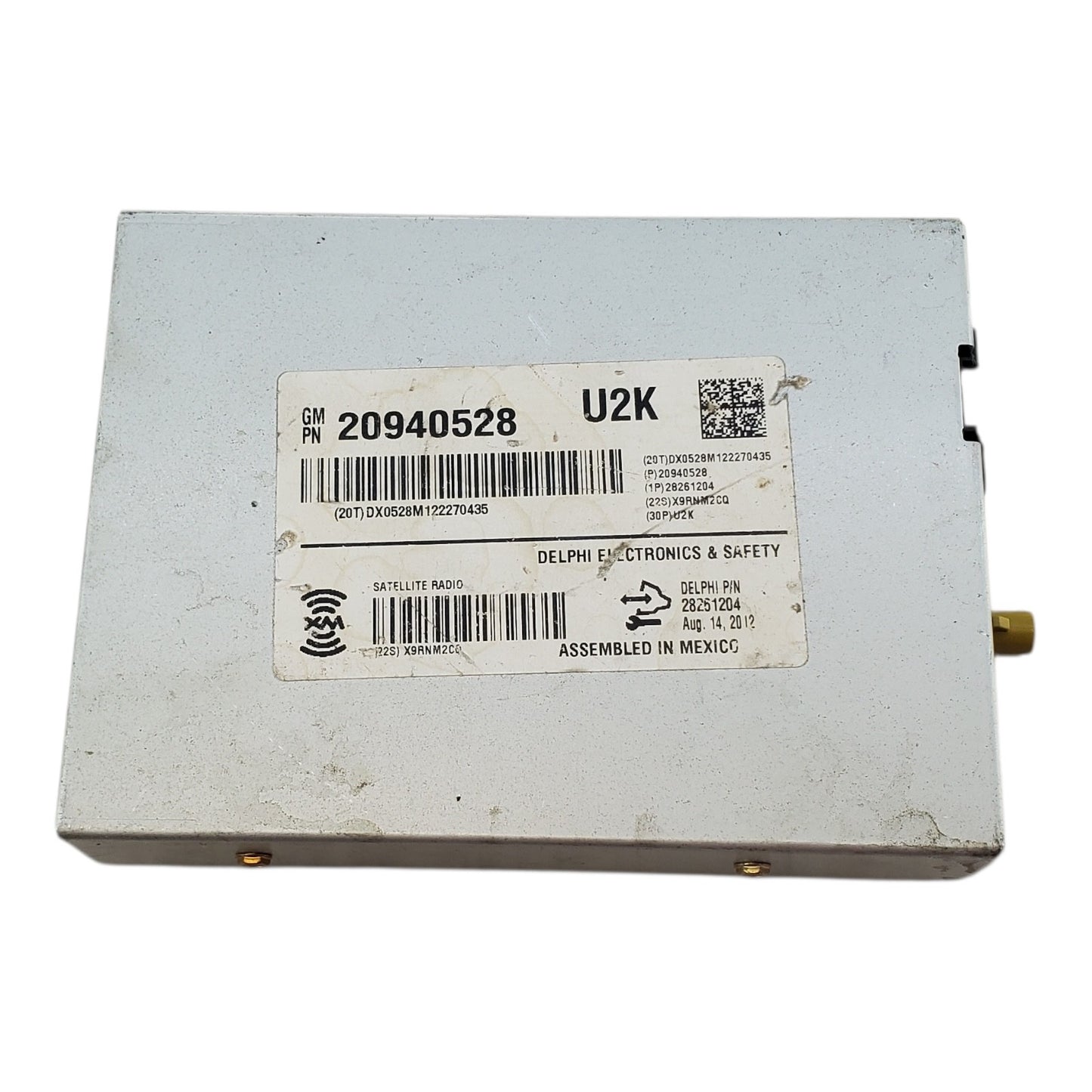 2006-2016 CHEVROLET IMPALA RADIO SATELLITE RECEIVER CONTROL MODULE 20940528 OEM