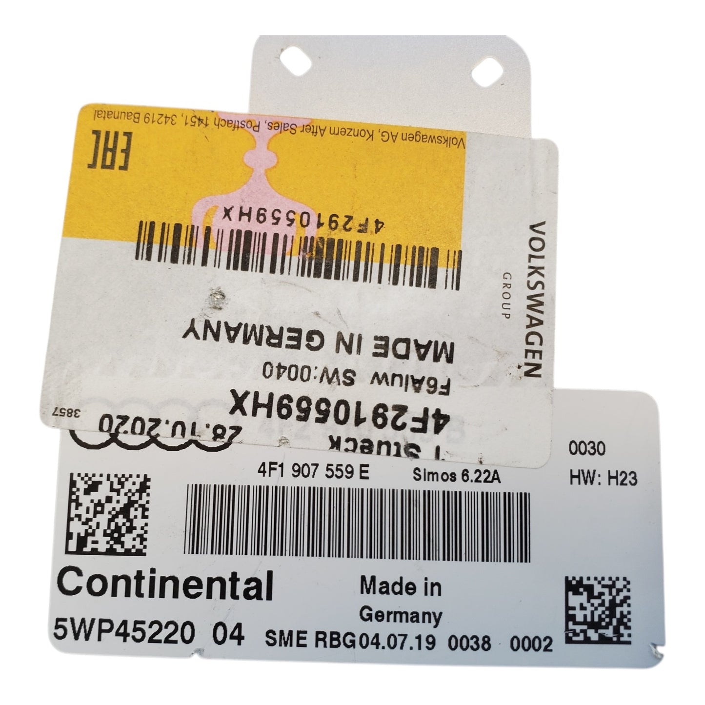 2005 - 2008 Audi A6 Engine Control Computer ECM ECU - 4F1907559E, 4F2910559D OEM