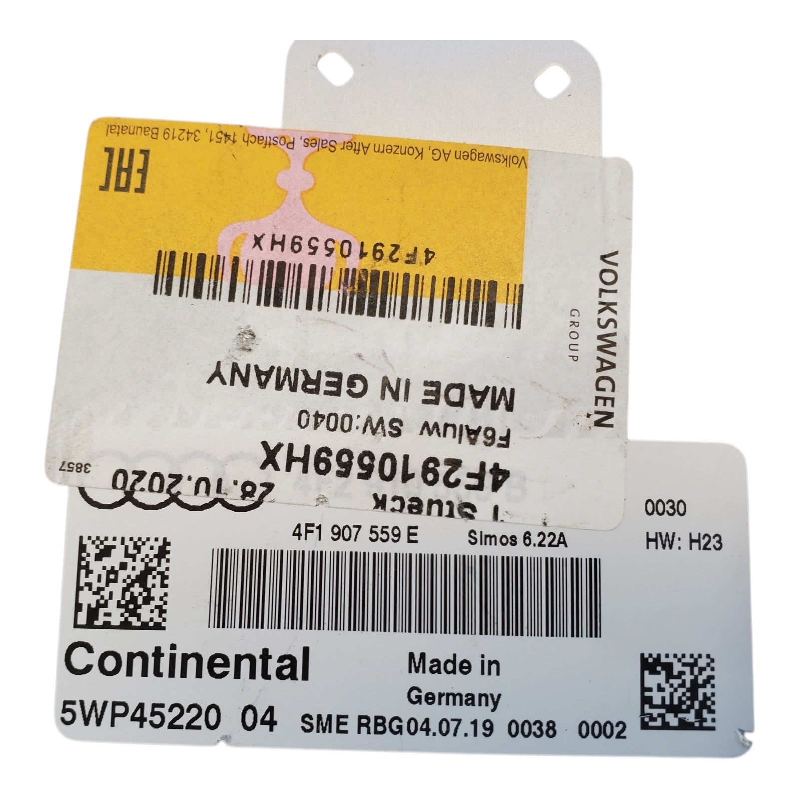 2005 - 2008 Audi A6 Engine Control Computer ECM ECU - 4F1907559E, 4F2910559D OEM