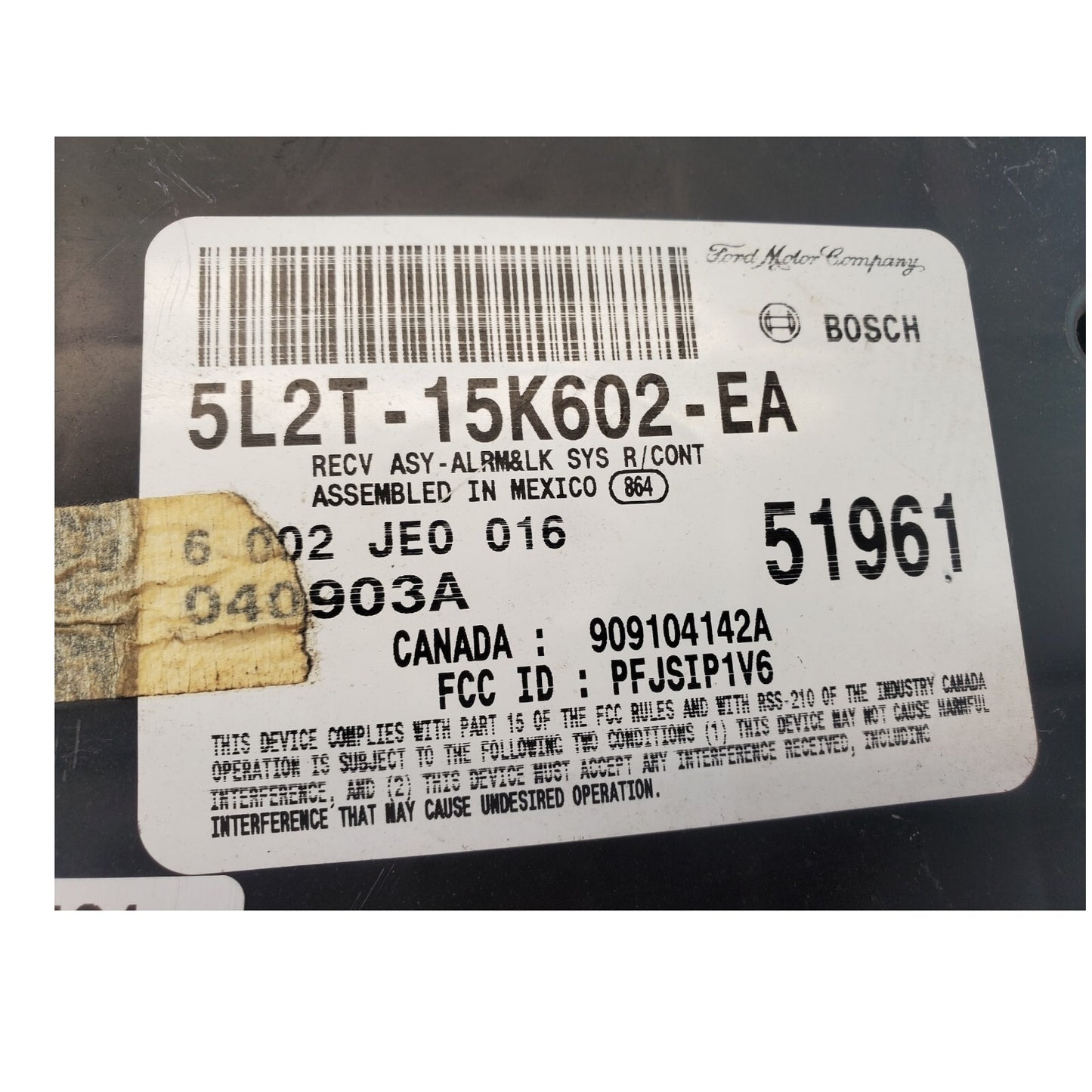 ✅05 FORD EXPLORER Theft-Locking Module Remote Keyless Entry ID 5L2T-15K602-EA