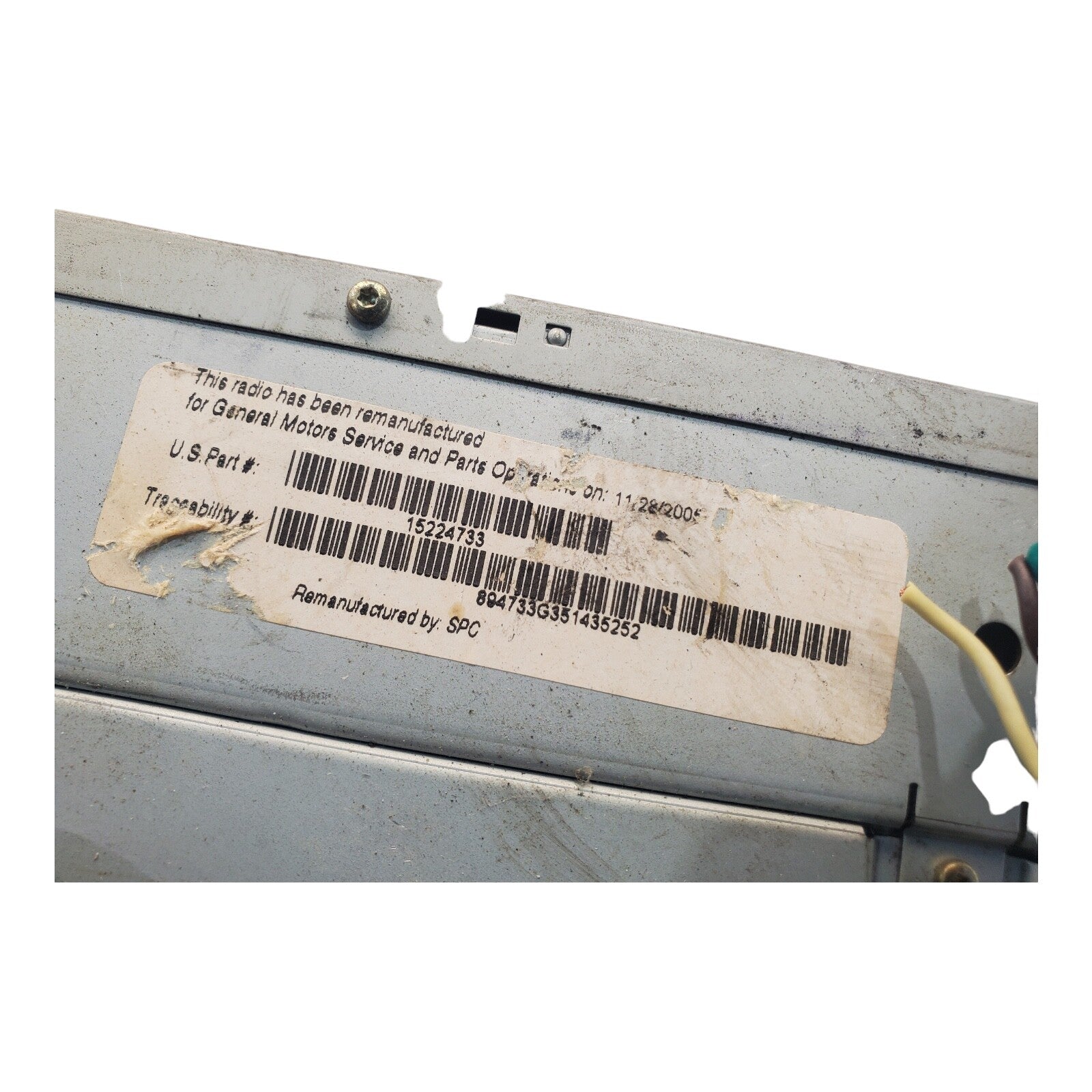 2005-07 Chevrolet Uplander AM FM Radio Compact Disc Player Part Number 15224733