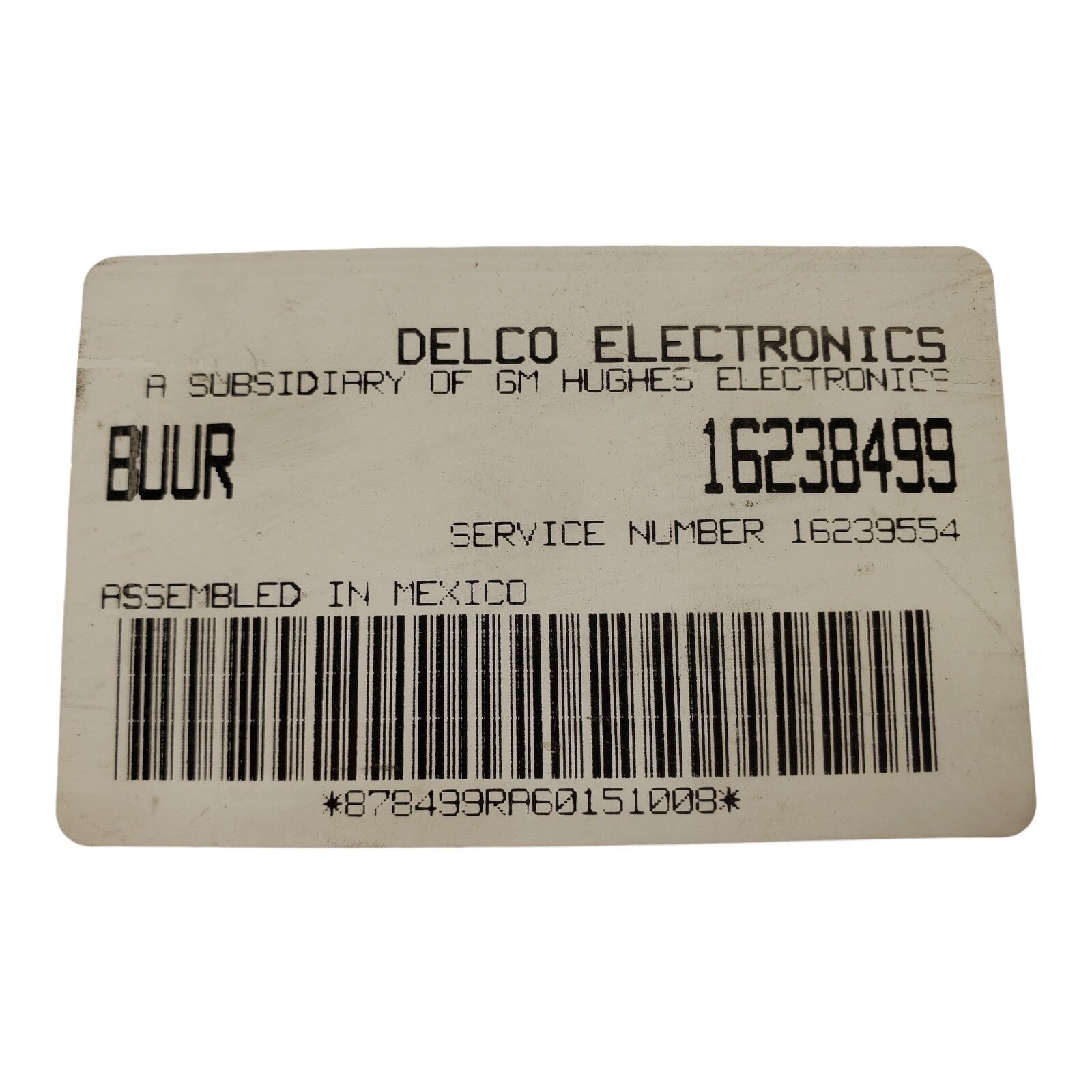 96 Cadillac Deville Seville ElDorado BODY CONTROL MODULE BCM 16238499