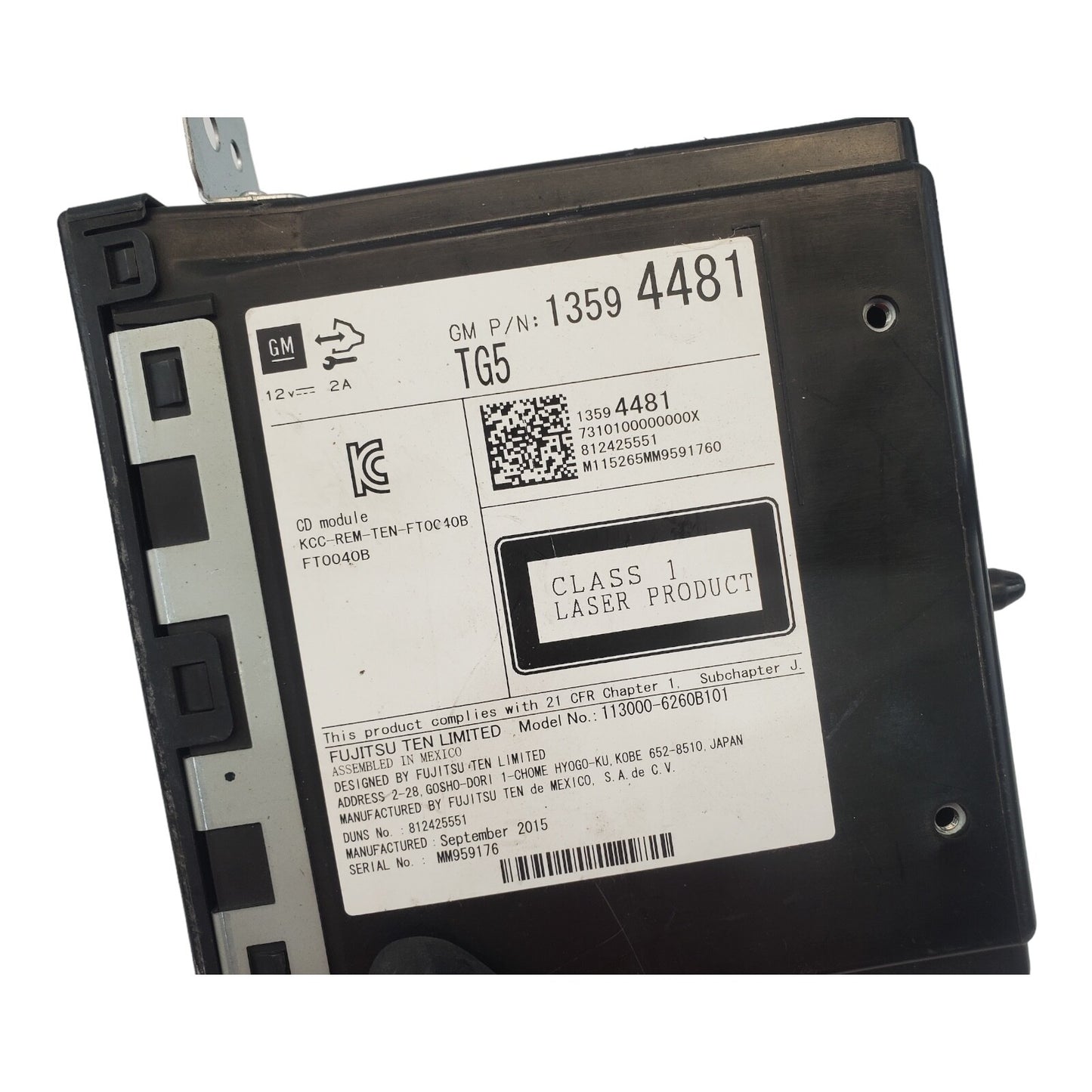 2015 2016 2017 ESCALADE CD PLAYER OEM 13594481