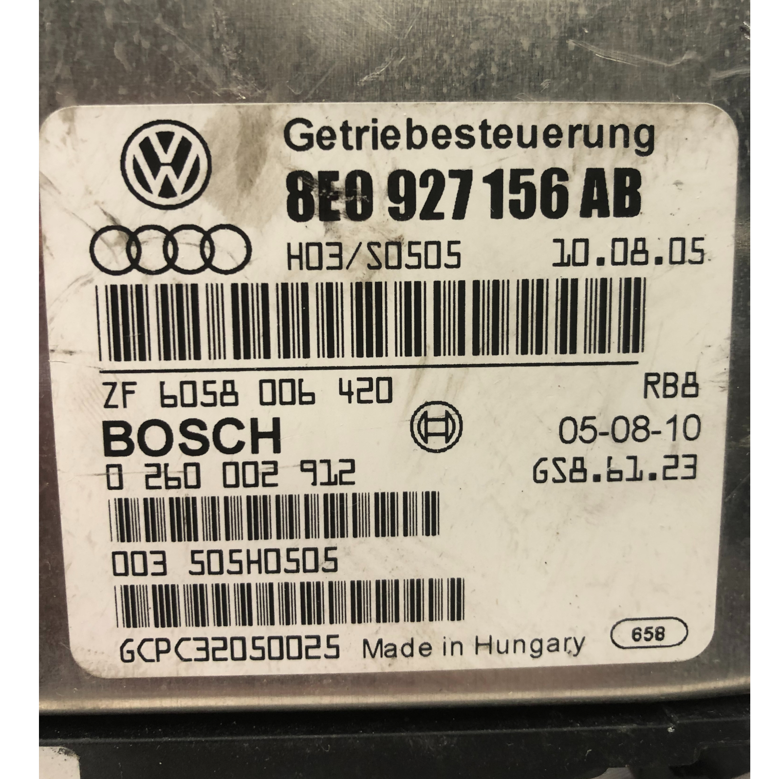 ✅ 05 AUDI A4 TRANSMISSION CONTROL MODULE TCM 8E0 927 156 AB OEM