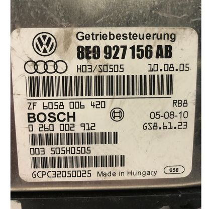 ✅ 05 AUDI A4 TRANSMISSION CONTROL MODULE TCM 8E0 927 156 AB OEM